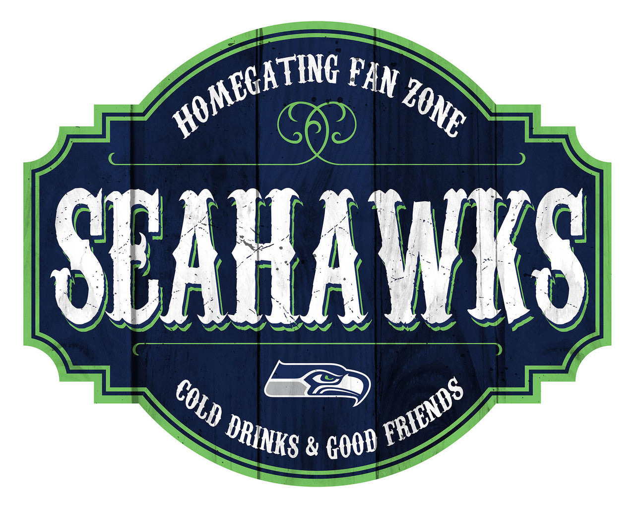 Seattle Seahawks Sign Wood 12 Inch Homegating Tavern - Sports Collectibles, Sports Memorabilia, Sports Fan Shop, Sports Gifts