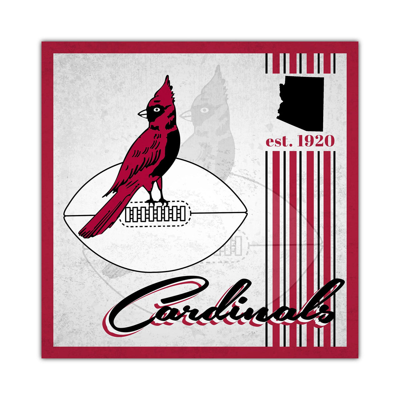 Arizona Cardinals Sign Wood 10x10 Album Design - Sports Collectibles, Sports Memorabilia, Sports Fan Shop, Sports Gifts