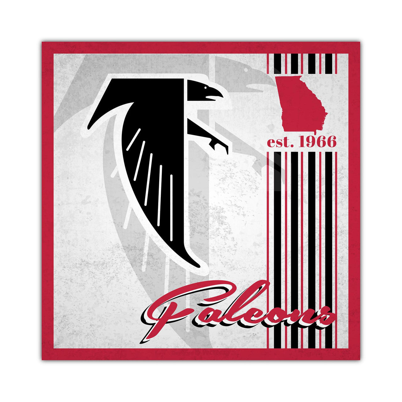 Atlanta Falcons Sign Wood 10x10 Album Design - Sports Collectibles, Sports Memorabilia, Sports Fan Shop, Sports Gifts