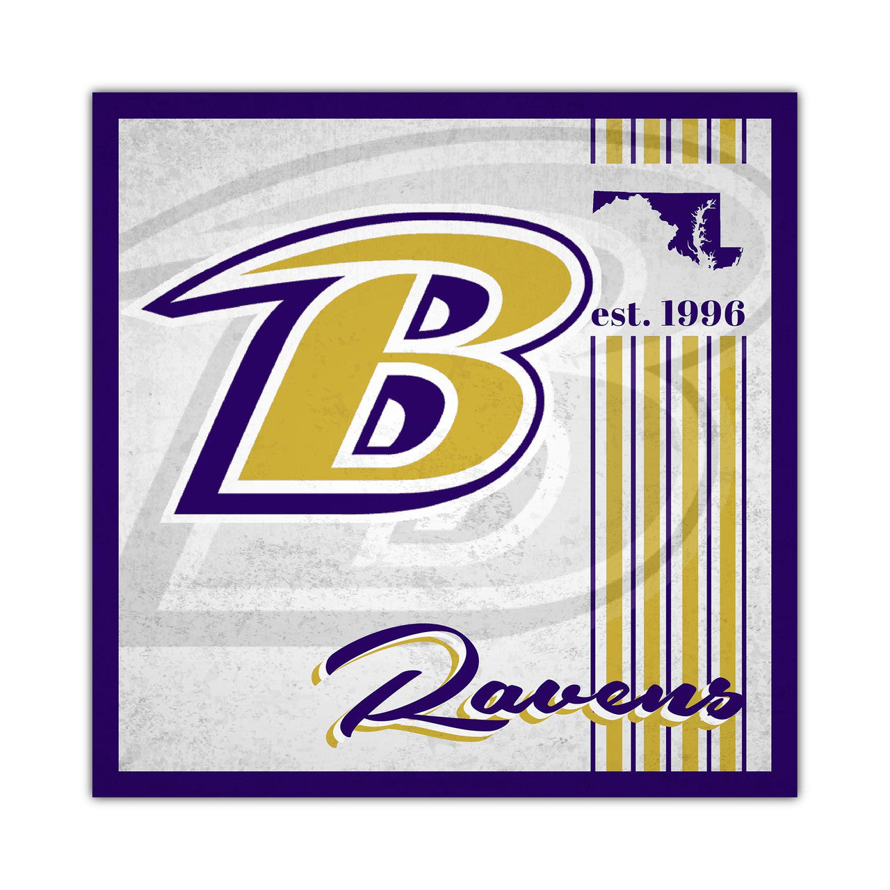 Baltimore Ravens Sign Wood 10x10 Album Design - Sports Collectibles, Sports Memorabilia, Sports Fan Shop, Sports Gifts