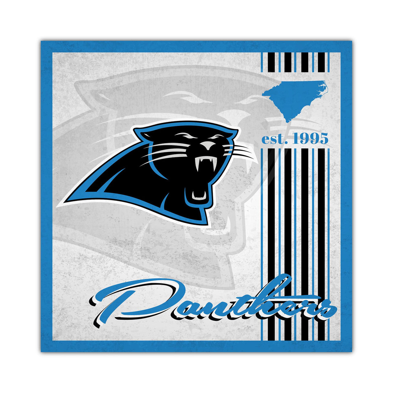 Carolina Panthers Sign Wood 10x10 Album Design - Sports Collectibles, Sports Memorabilia, Sports Fan Shop, Sports Gifts