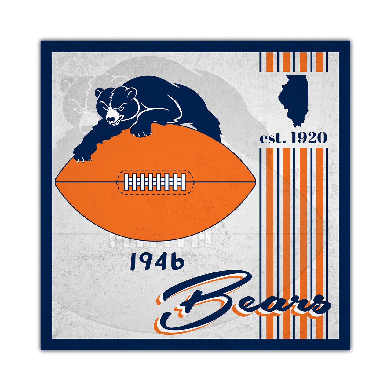 Chicago Bears Sign Wood 10x10 Album Design - Sports Collectibles, Sports Memorabilia, Sports Fan Shop, Sports Gifts
