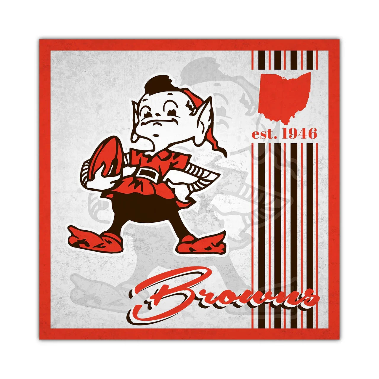Cleveland Browns Sign Wood 10x10 Album Design - Sports Collectibles, Sports Memorabilia, Sports Fan Shop, Sports Gifts