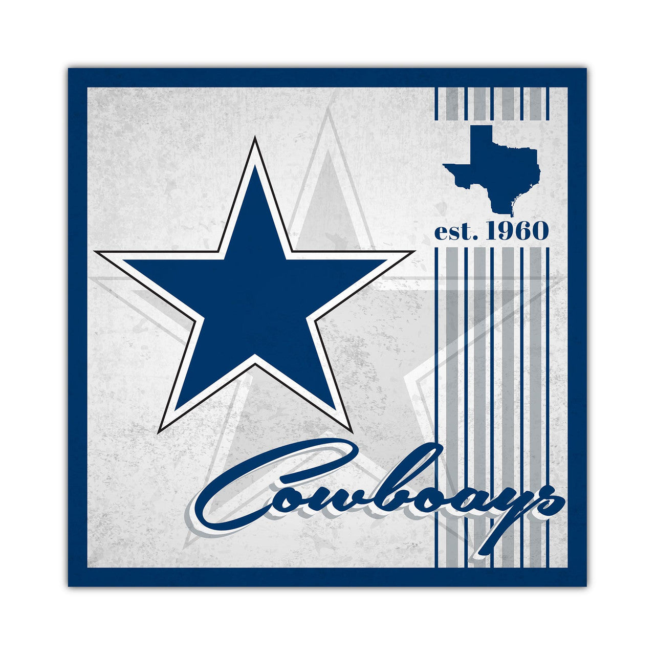 Dallas Cowboys Sign Wood 10x10 Album Design - Sports Collectibles, Sports Memorabilia, Sports Fan Shop, Sports Gifts