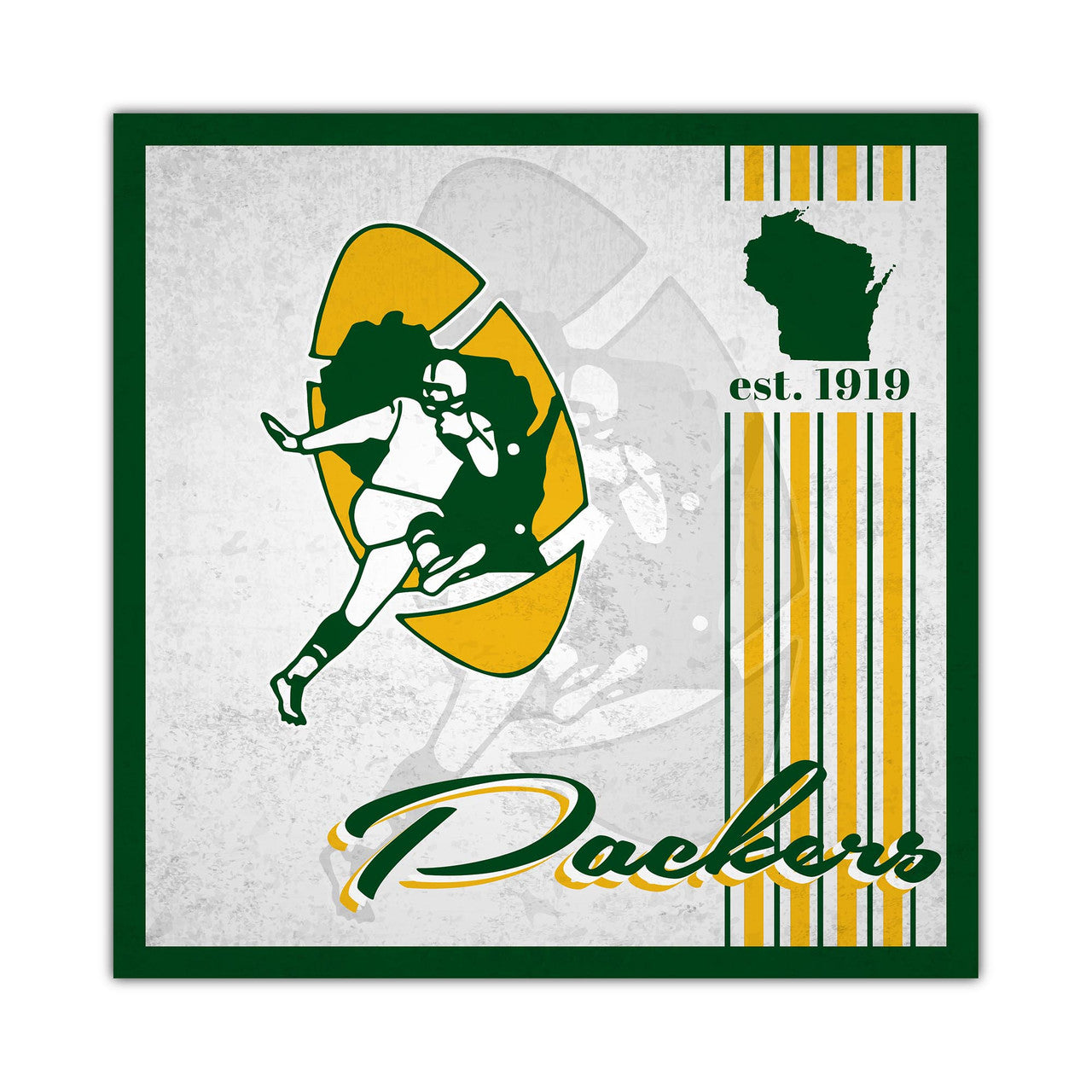 Green Bay Packers Sign Wood 10x10 Album Design - Sports Collectibles, Sports Memorabilia, Sports Fan Shop, Sports Gifts