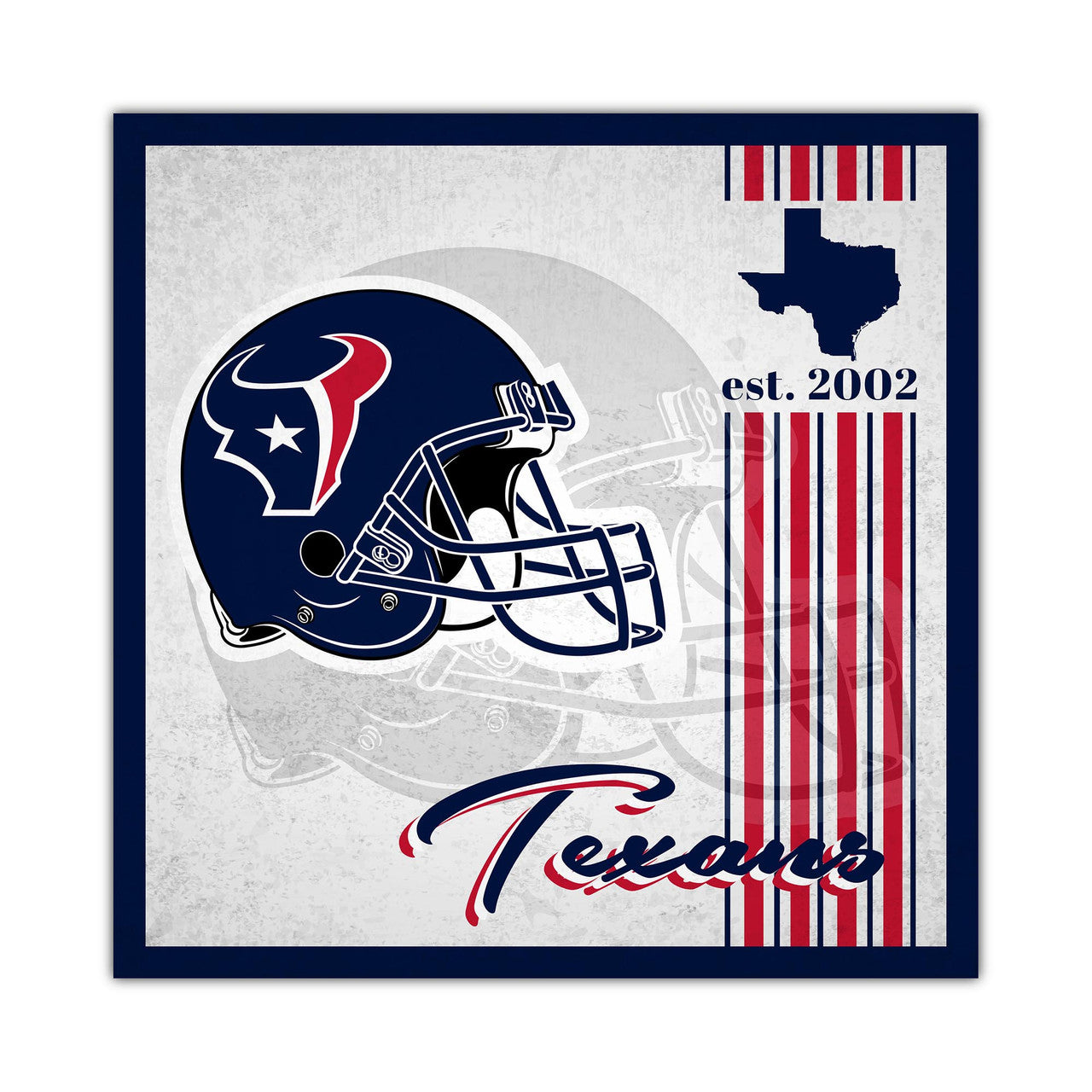 Houston Texans Sign Wood 10x10 Album Design - Sports Collectibles, Sports Memorabilia, Sports Fan Shop, Sports Gifts
