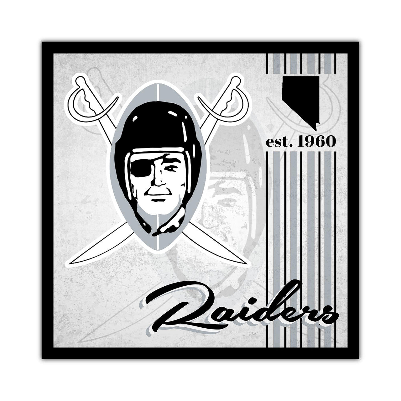 Las Vegas Raiders Sign Wood 10x10 Album Design - Sports Collectibles, Sports Memorabilia, Sports Fan Shop, Sports Gifts