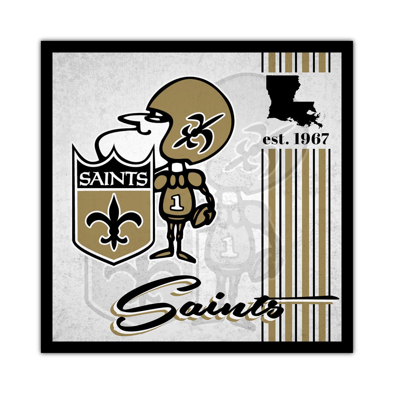 New Orleans Saints Sign Wood 10x10 Album Design - Sports Collectibles, Sports Memorabilia, Sports Fan Shop, Sports Gifts