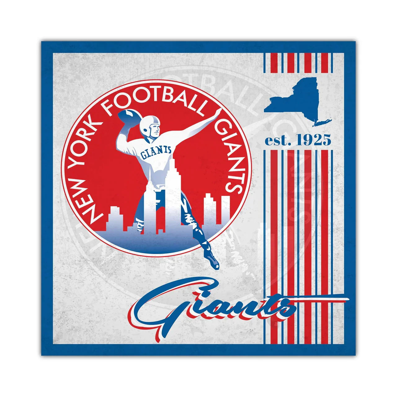 New York Giants Sign Wood 10x10 Album Design - Sports Collectibles, Sports Memorabilia, Sports Fan Shop, Sports Gifts