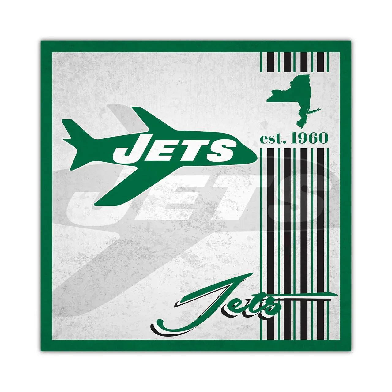 New York Jets Sign Wood 10x10 Album Design - Sports Collectibles, Sports Memorabilia, Sports Fan Shop, Sports Gifts
