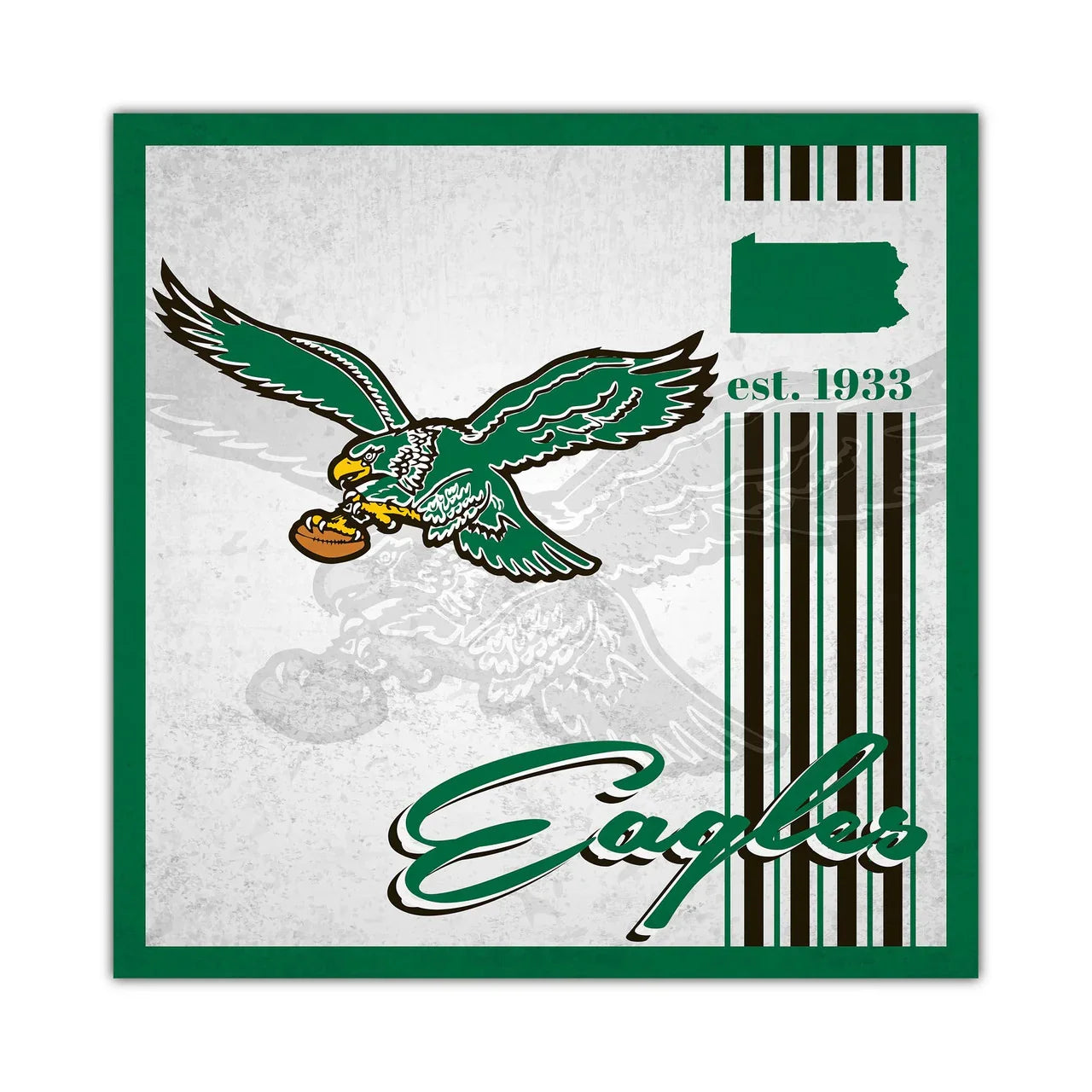 Philadelphia Eagles Sign Wood 10x10 Album Design - Sports Collectibles, Sports Memorabilia, Sports Fan Shop, Sports Gifts