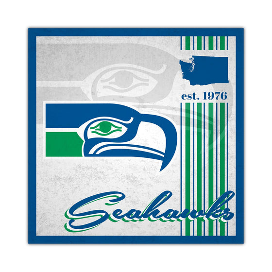 Seattle Seahawks Sign Wood 10x10 Album Design - Sports Collectibles, Sports Memorabilia, Sports Fan Shop, Sports Gifts