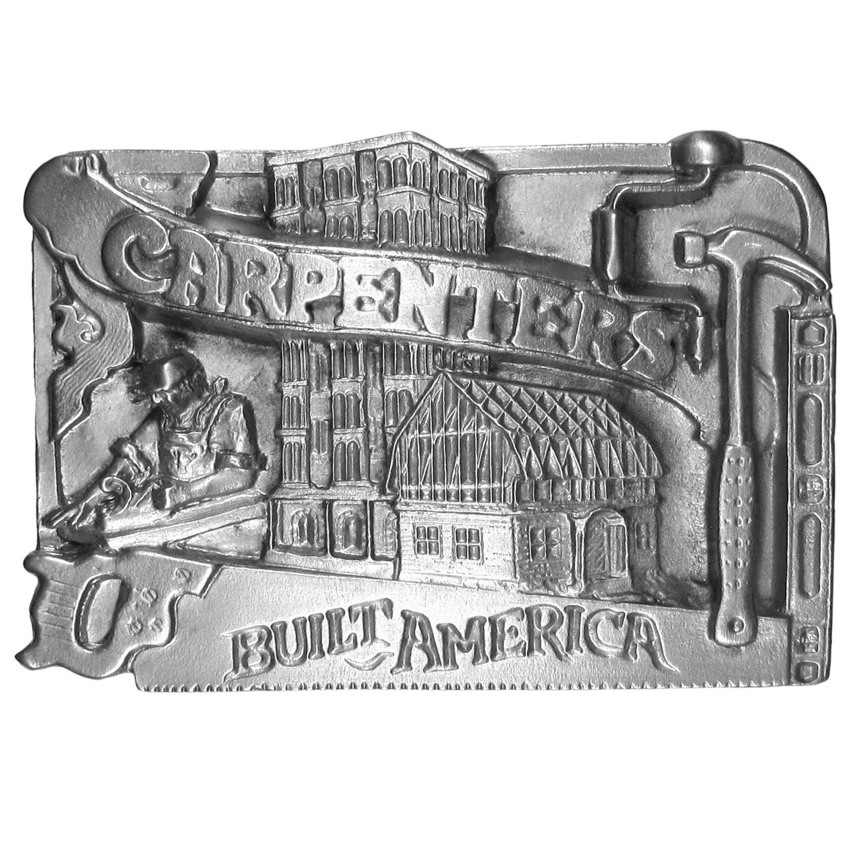 Carpentars Antiqued Belt Buckle