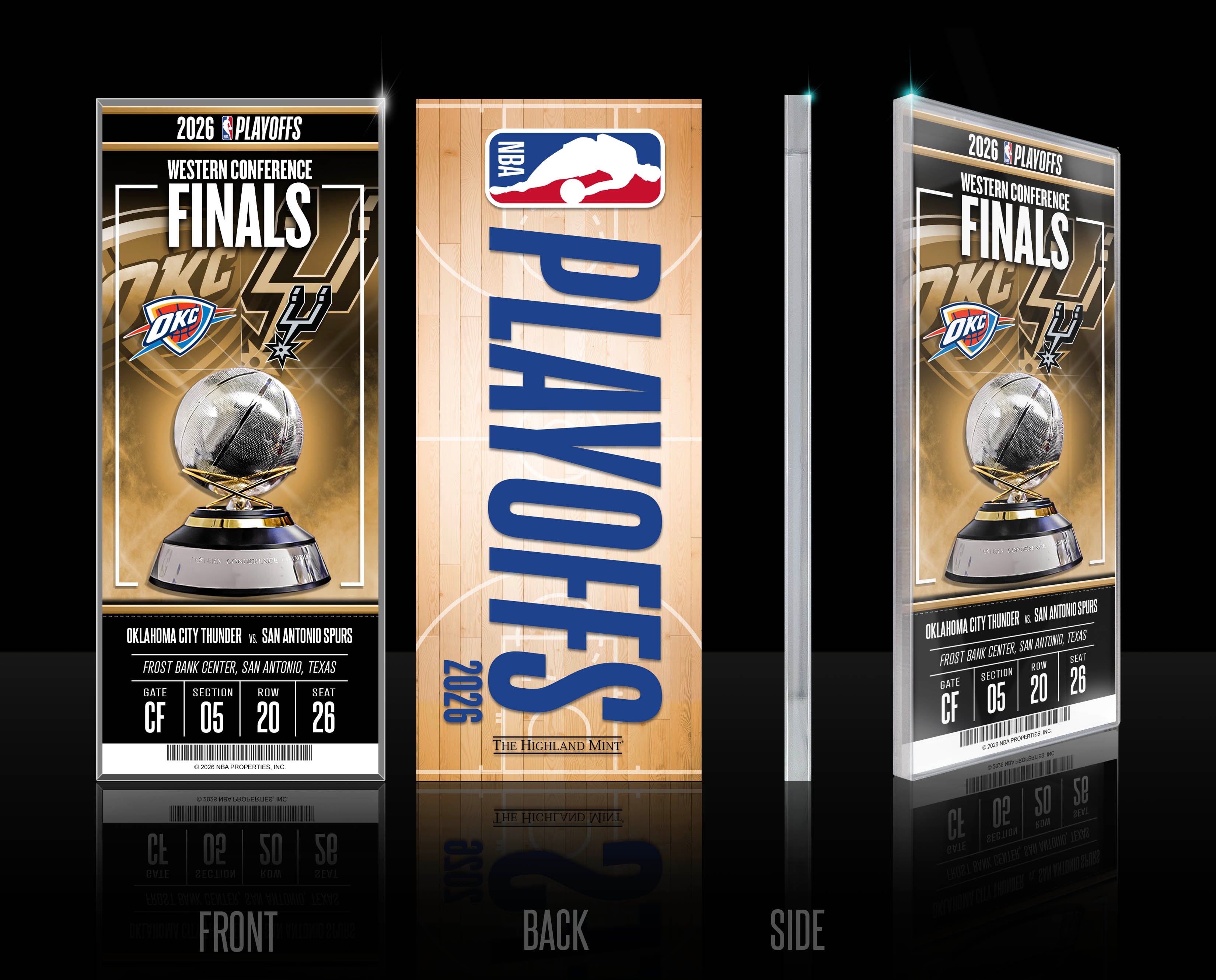 San Antonio Spurs 2026 NBA Western Conference Final Commemorative Acrylic Ticket