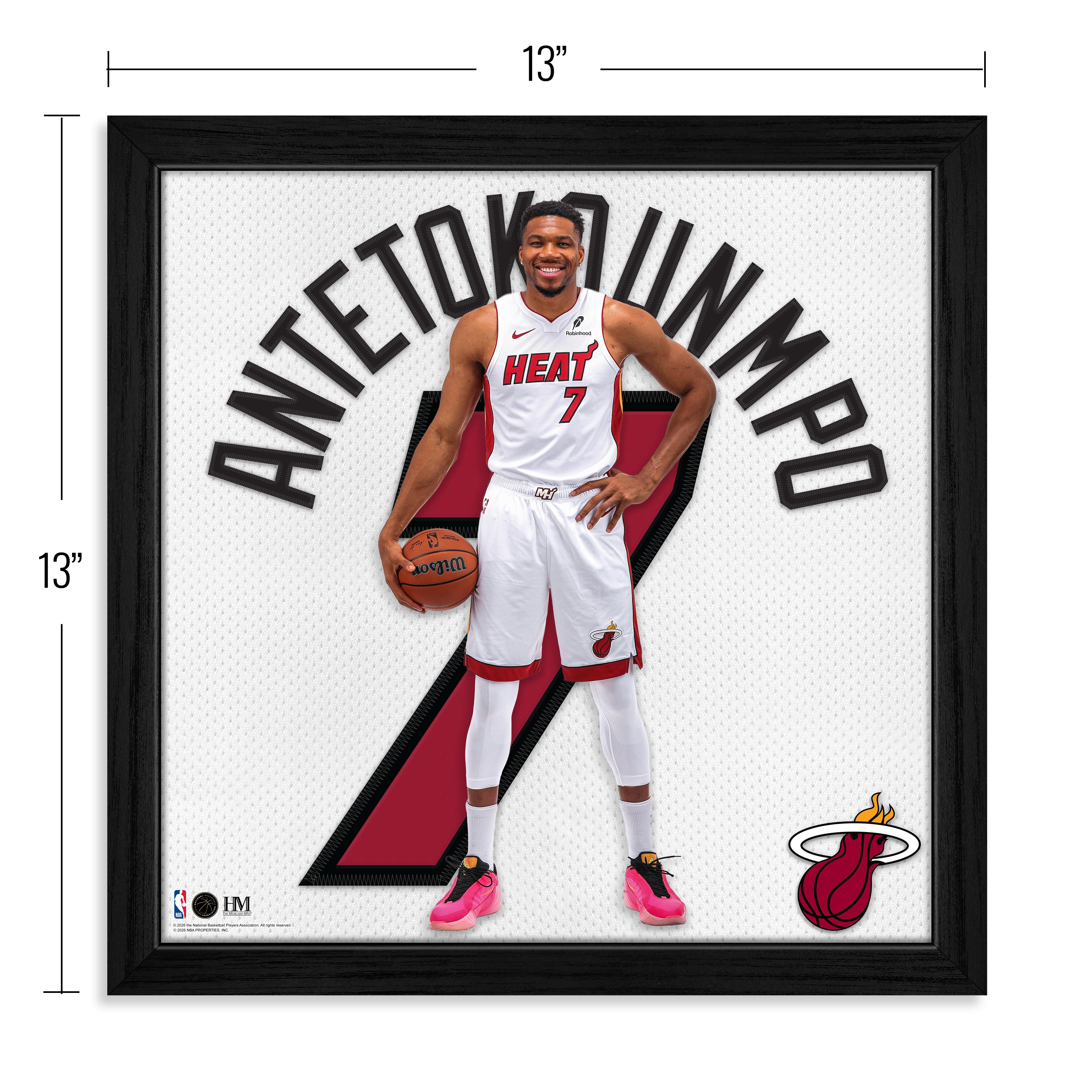 Giannis Antetokounmpo Miami Heat Impact Jersey Frame - Sports Gifts, Sports Memorabilia, Sports Collectibles, Fan Shop