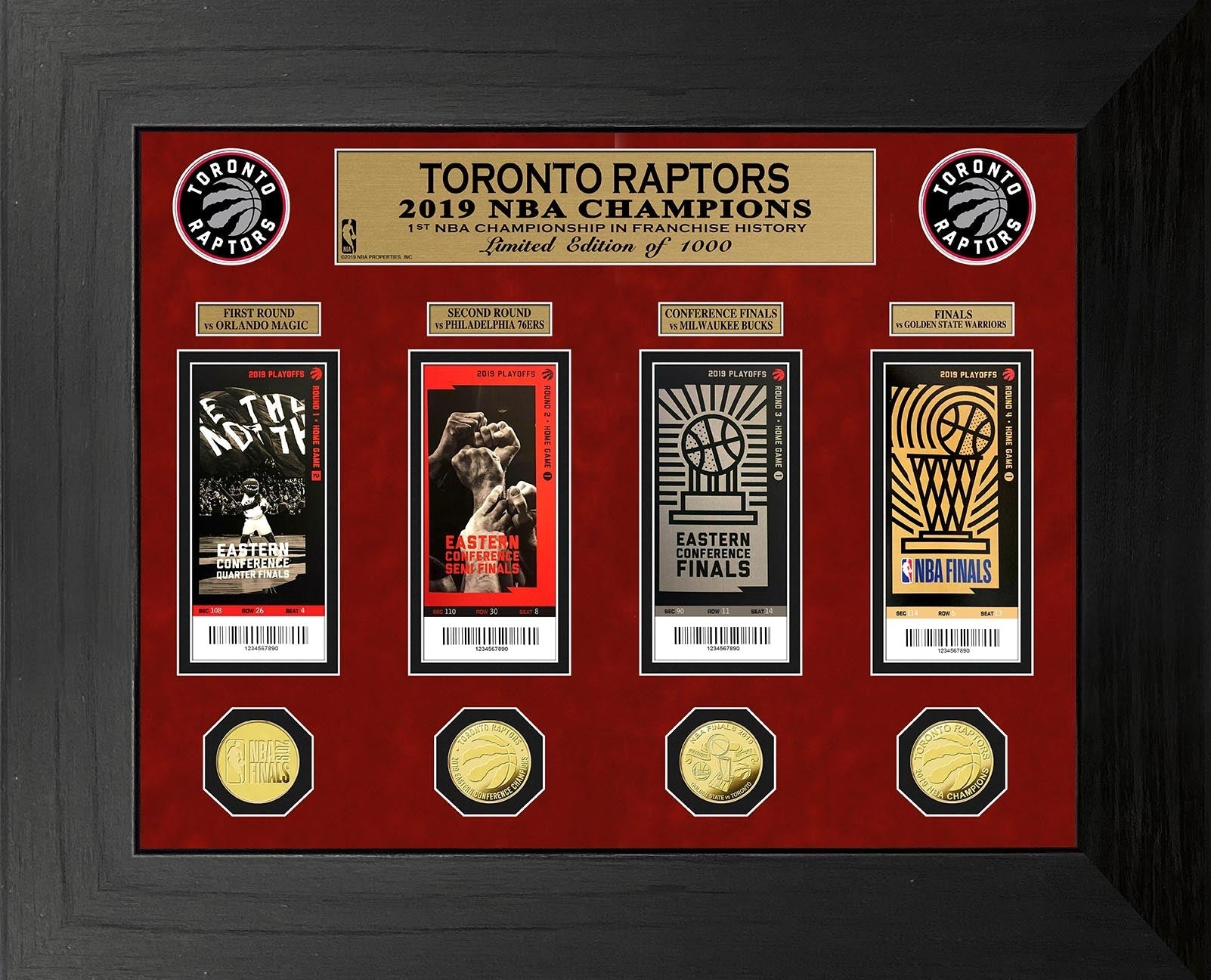 Toronto Raptors 2019 NBA Finals Champions Deluxe Gold Coin & Ticket Collection - Sports Collectibles, Sports Memorabilia, Sports Fan Shop, Sports Gifts