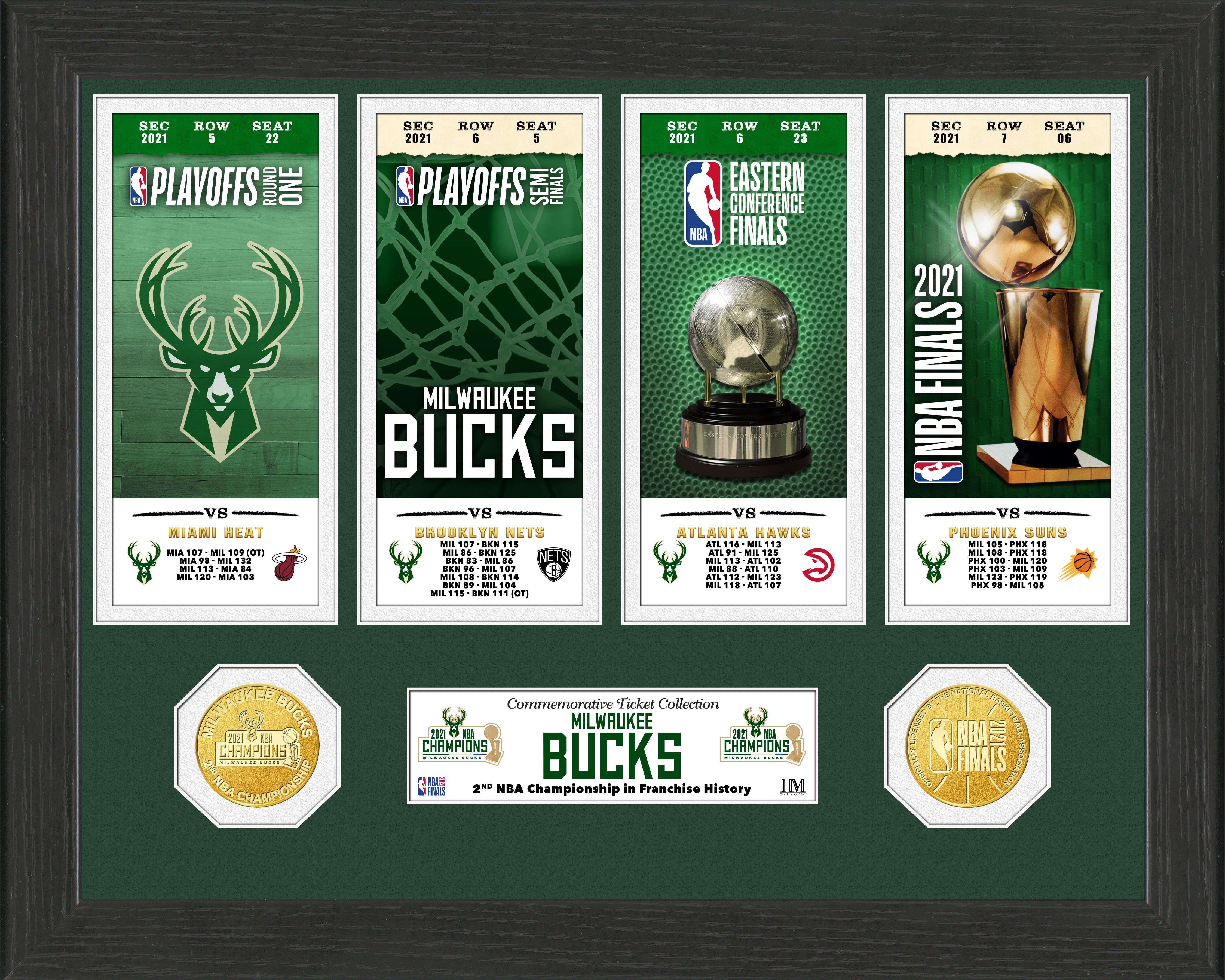 Milwaukee Bucks 2021 NBA Finals Champions Ticket Collection - Sports Collectibles, Sports Memorabilia, Sports Fan Shop, Sports Gifts