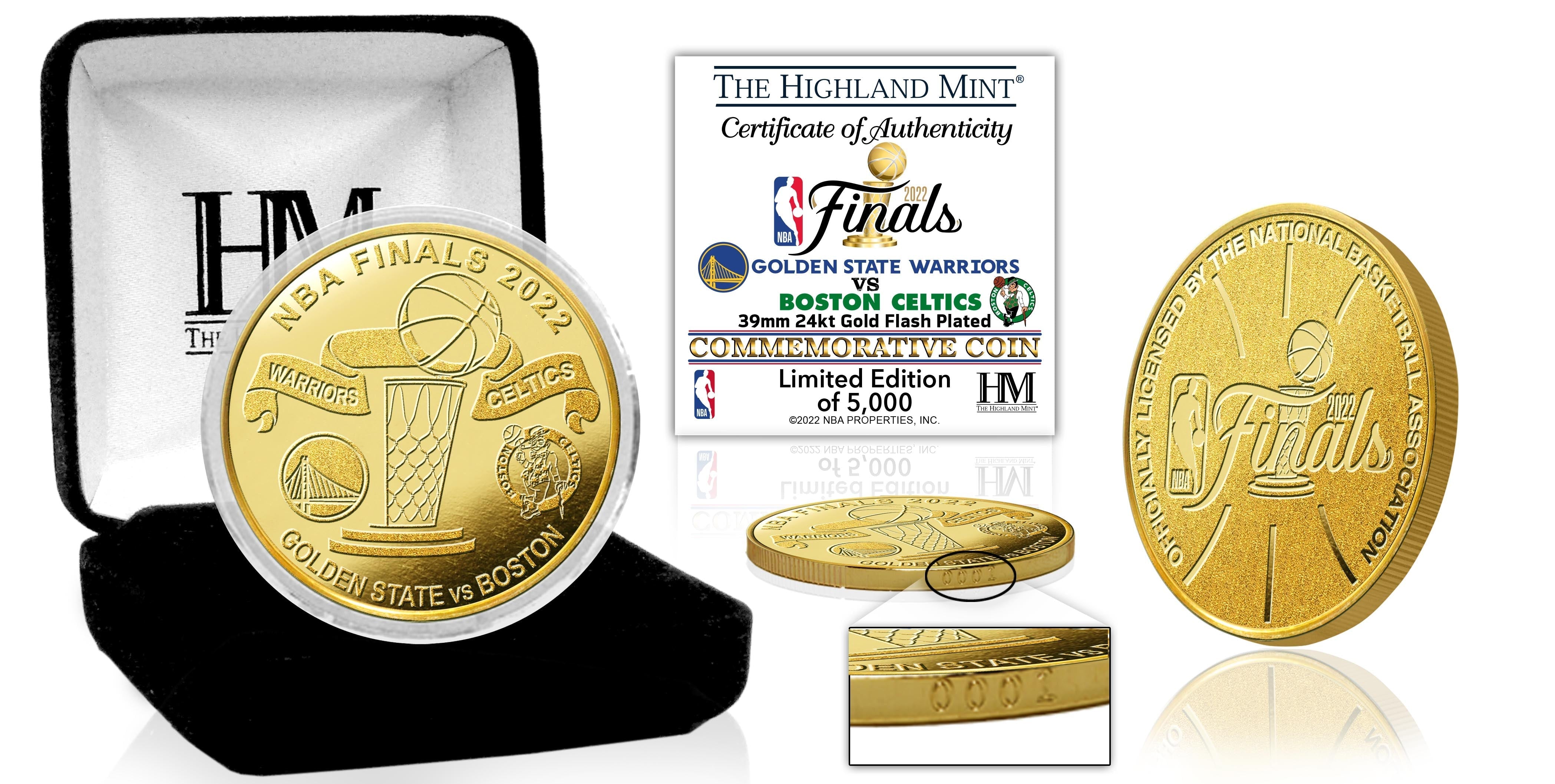 Warriors vs Celtics 2022 NBA Finals Dueling Gold Mint Coin - Sports Collectibles, Sports Memorabilia, Sports Fan Shop, Sports Gifts