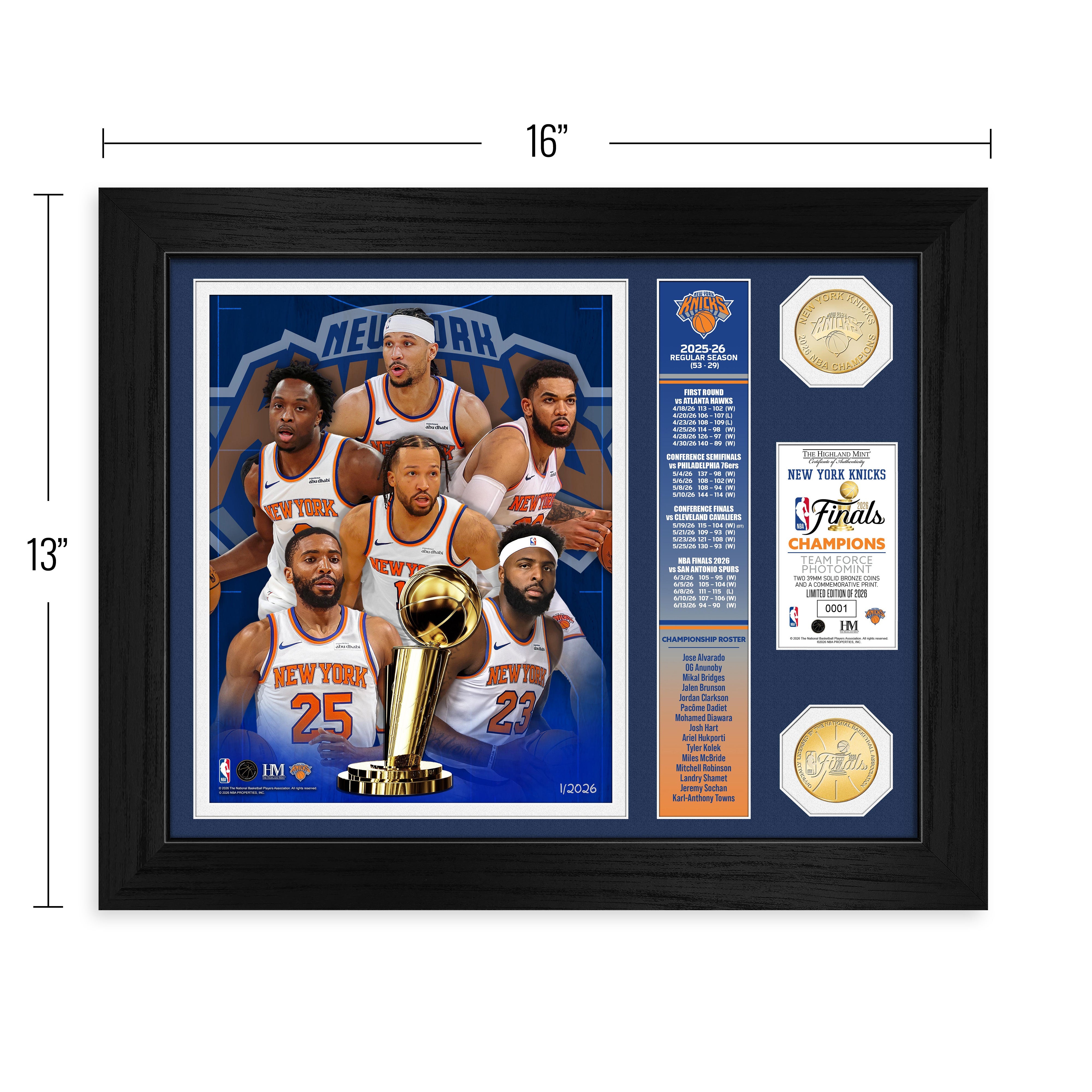 New York Knicks 2026 NBA Champions Team Force Bronze Coin Photo Mint - Sports Gifts, Sports Memorabilia, Sports Collectibles, Fan Shop