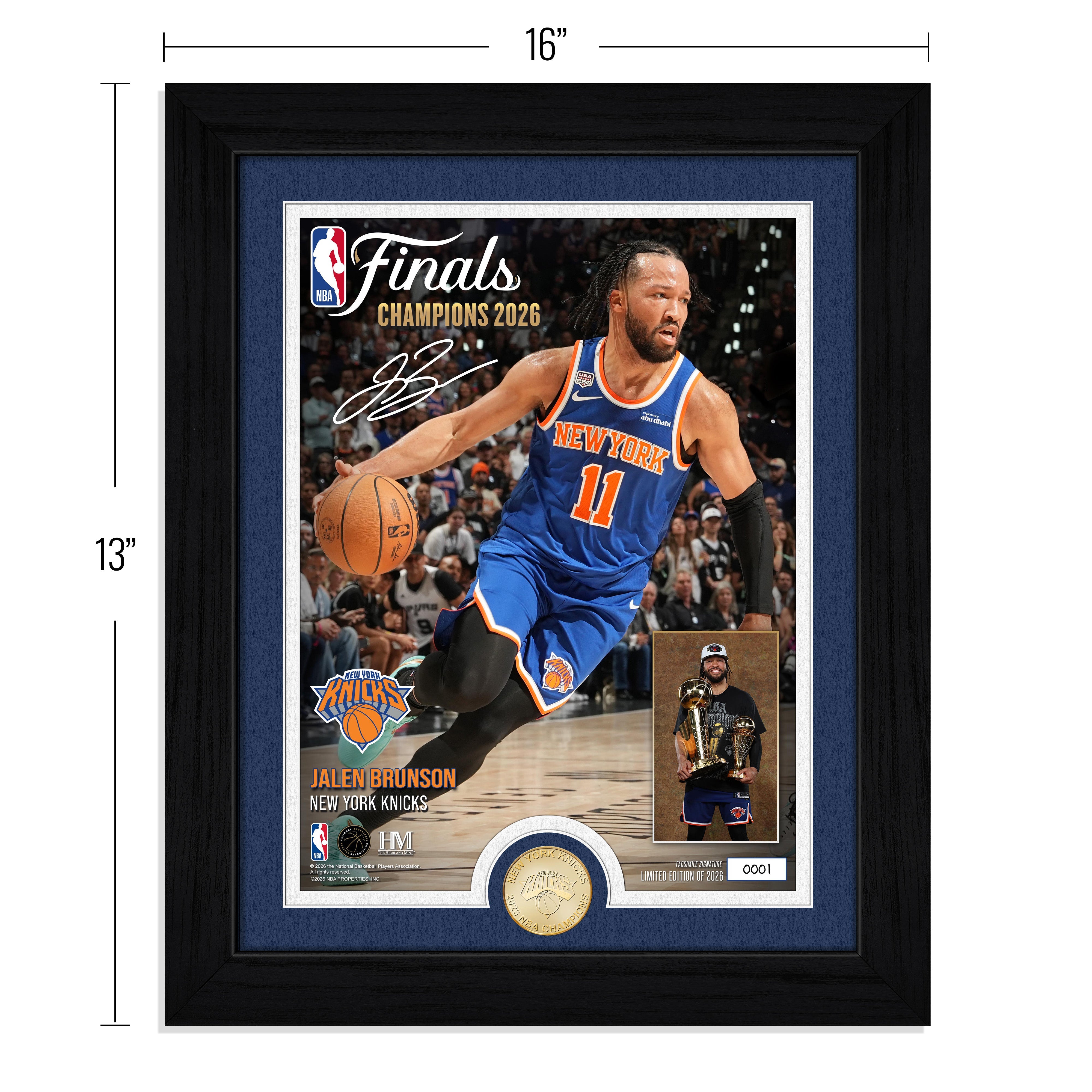 Jalen Brunson 2026 NBA Champions Trophy Bronze Coin Photo Mint - Sports Gifts, Sports Memorabilia, Sports Collectibles, Fan Shop