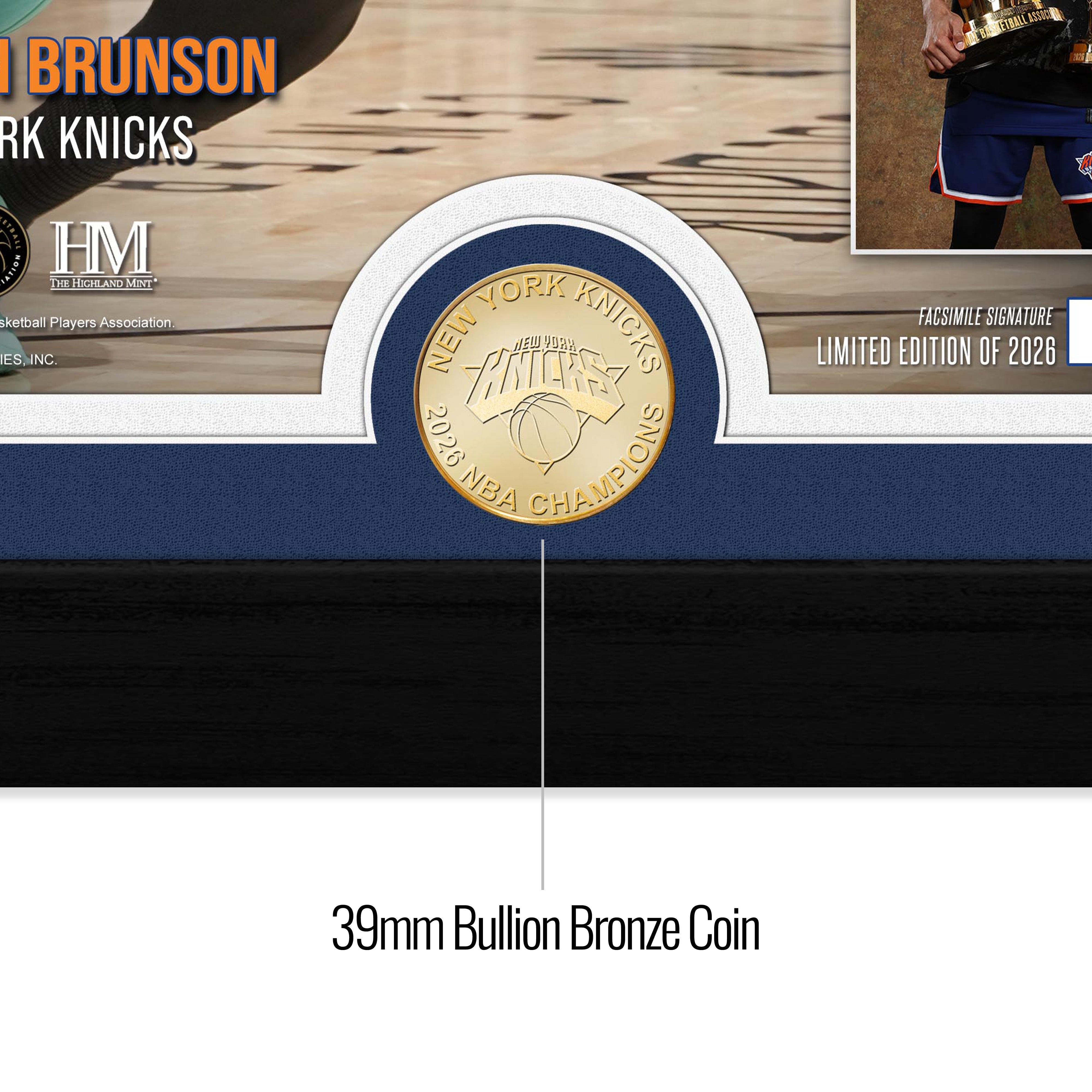Jalen Brunson 2026 NBA Champions Trophy Bronze Coin Photo Mint - Sports Gifts, Sports Memorabilia, Sports Collectibles, Fan Shop