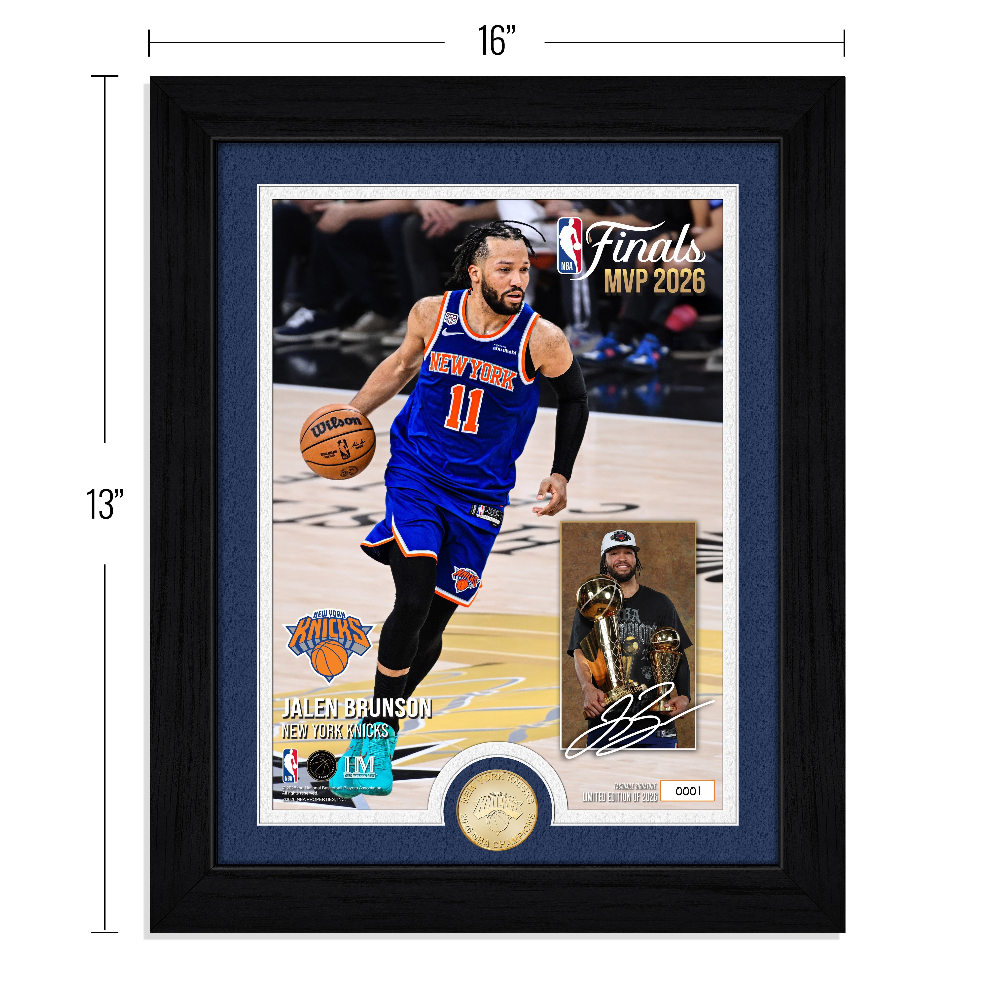Jalen Brunson New York Knicks 2026 NBA Finals MVP Award Bronze Coin Photo Mint - Sports Gifts, Sports Memorabilia, Sports Collectibles, Fan Shop