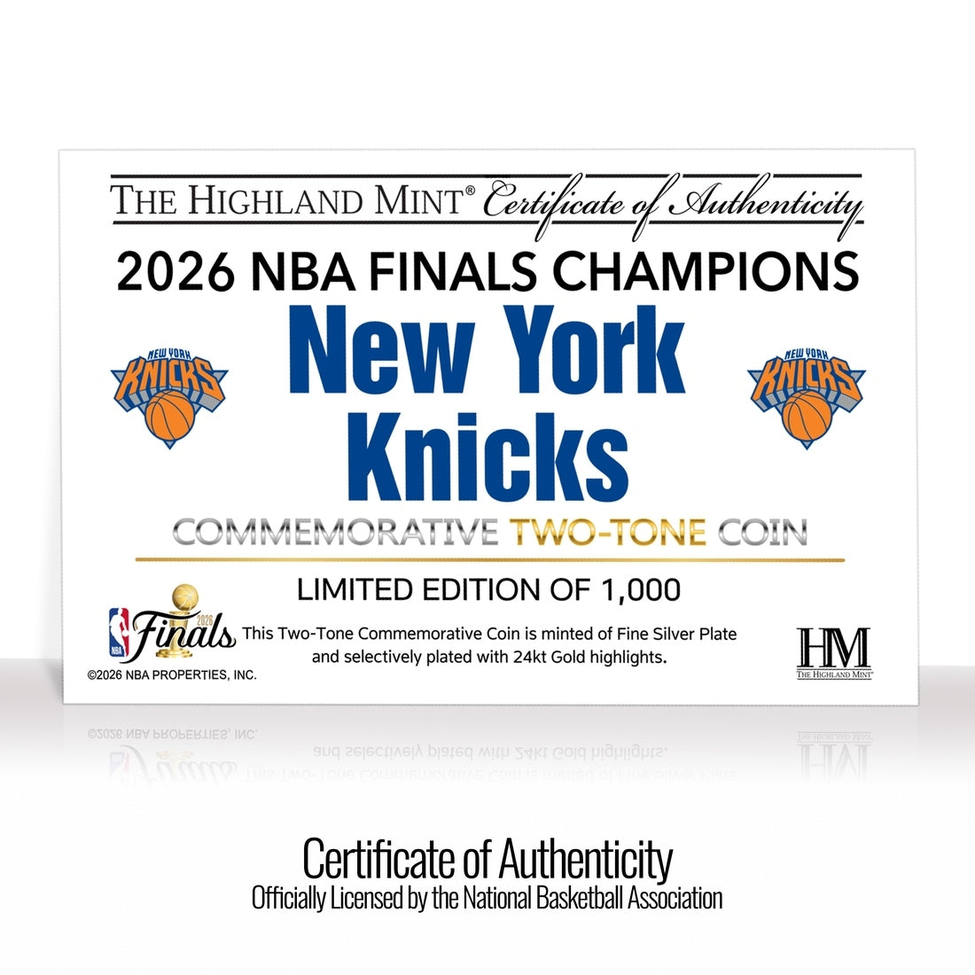 New York Knicks 2026 NBA Champions Gold and Silver Two-Tone Coin - Sports Gifts, Sports Memorabilia, Sports Collectibles, Fan Shop
