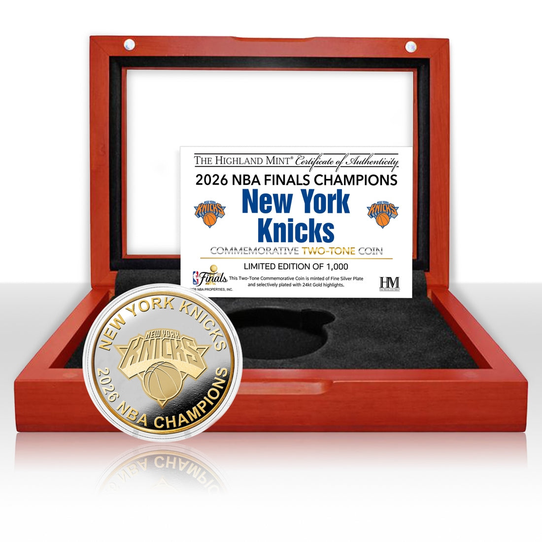 New York Knicks 2026 NBA Champions Gold and Silver Two-Tone Coin - Sports Gifts, Sports Memorabilia, Sports Collectibles, Fan Shop