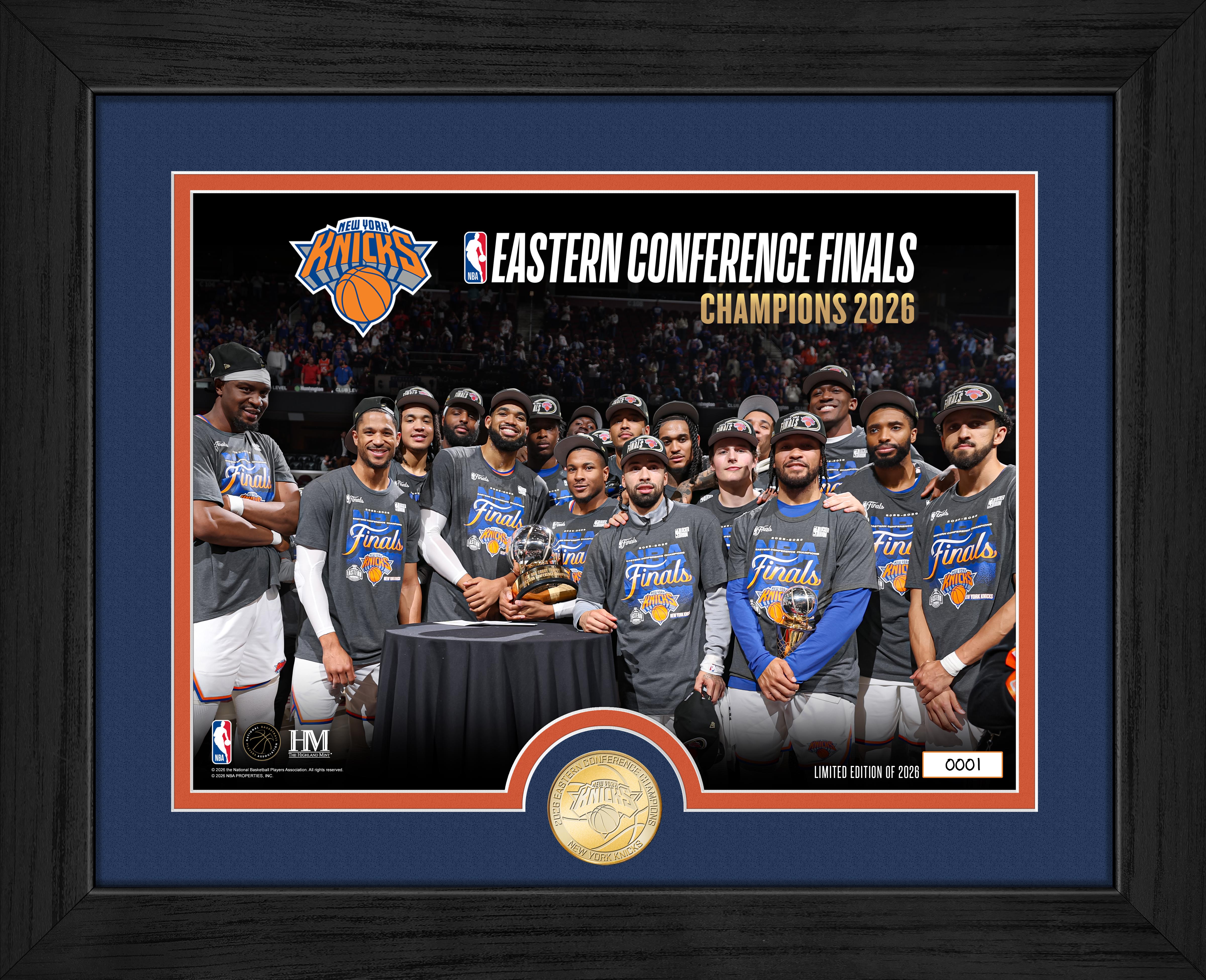 New York Knicks 2026 NBA Eastern Conference Champions Bronze Coin Celebration Photo Mint