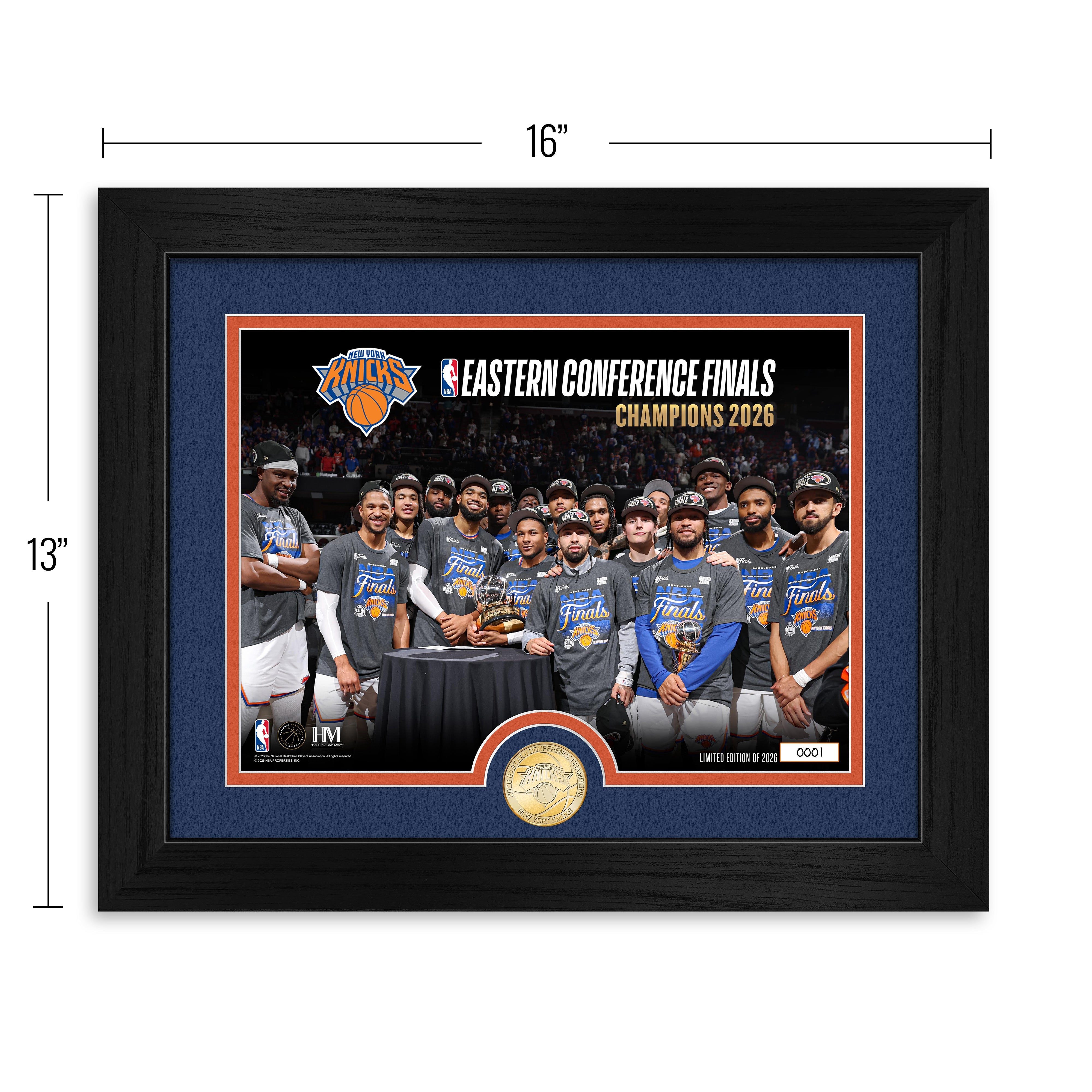 New York Knicks 2026 NBA Eastern Conference Champions Bronze Coin Celebration Photo Mint - Sports Gifts, Sports Memorabilia, Sports Collectibles, Fan Shop