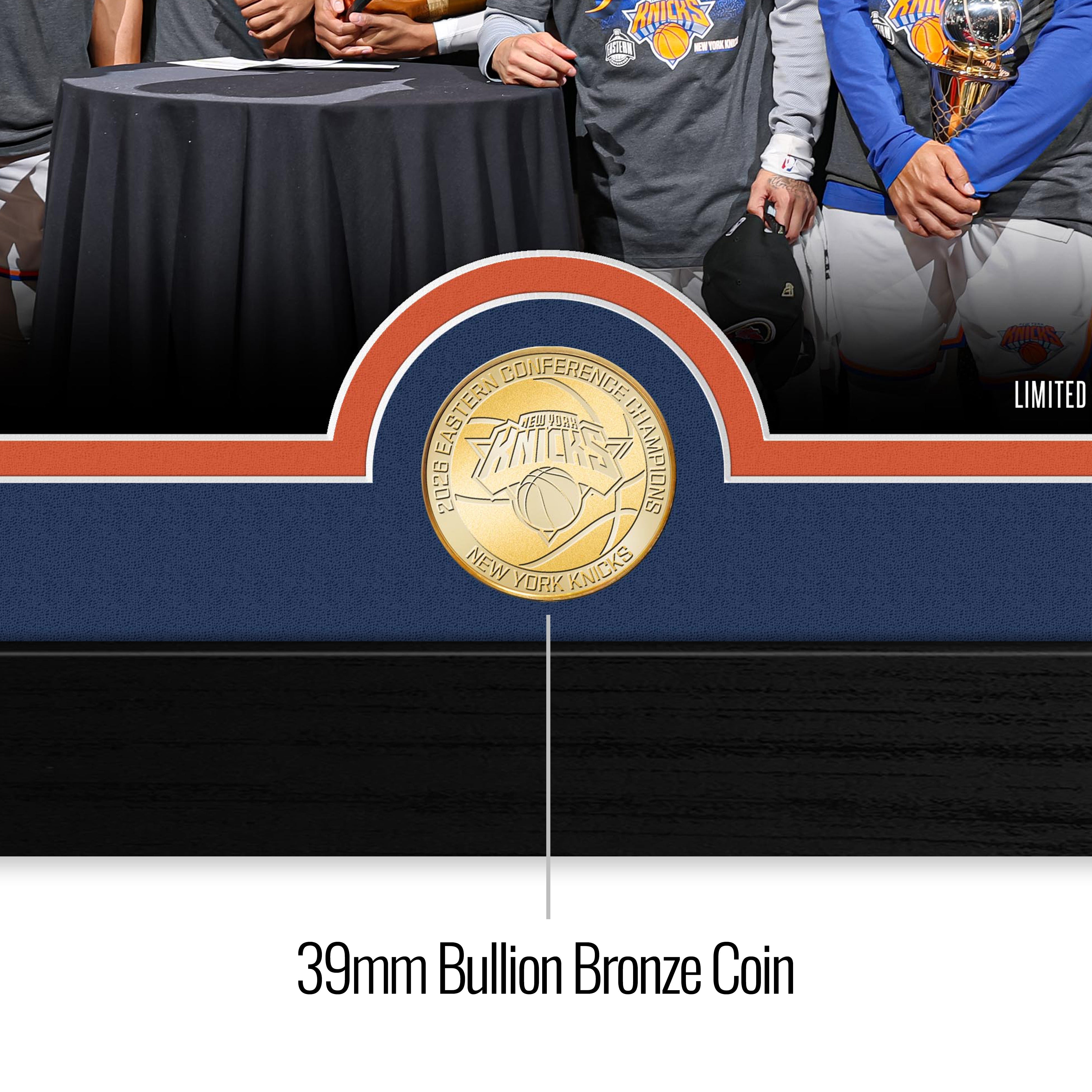 New York Knicks 2026 NBA Eastern Conference Champions Bronze Coin Celebration Photo Mint - Sports Gifts, Sports Memorabilia, Sports Collectibles, Fan Shop