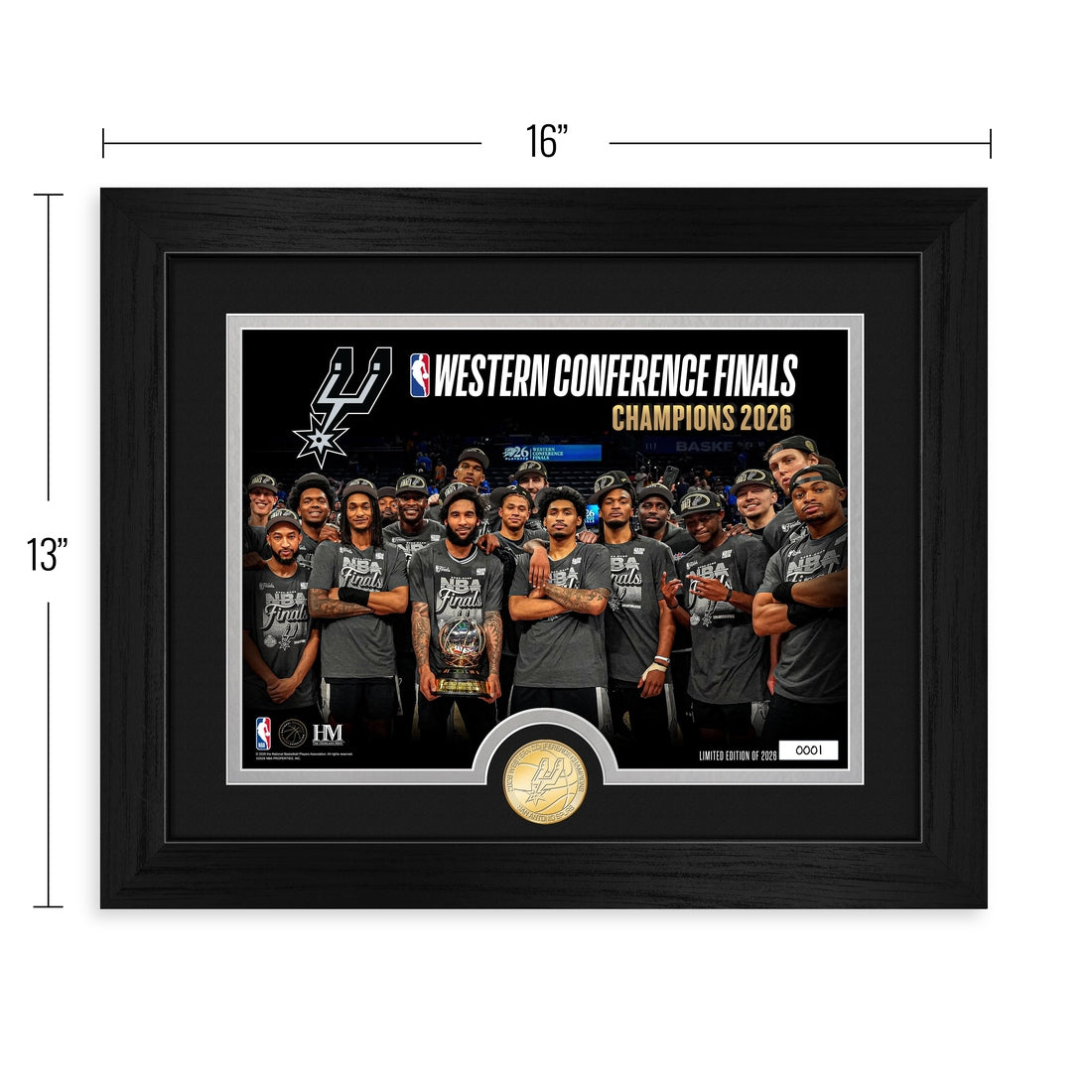 San Antonio Spurs 2026 NBA Western Conference Champions Bronze Coin Celebration Photo Mint - Sports Gifts, Sports Memorabilia, Sports Collectibles, Fan Shop