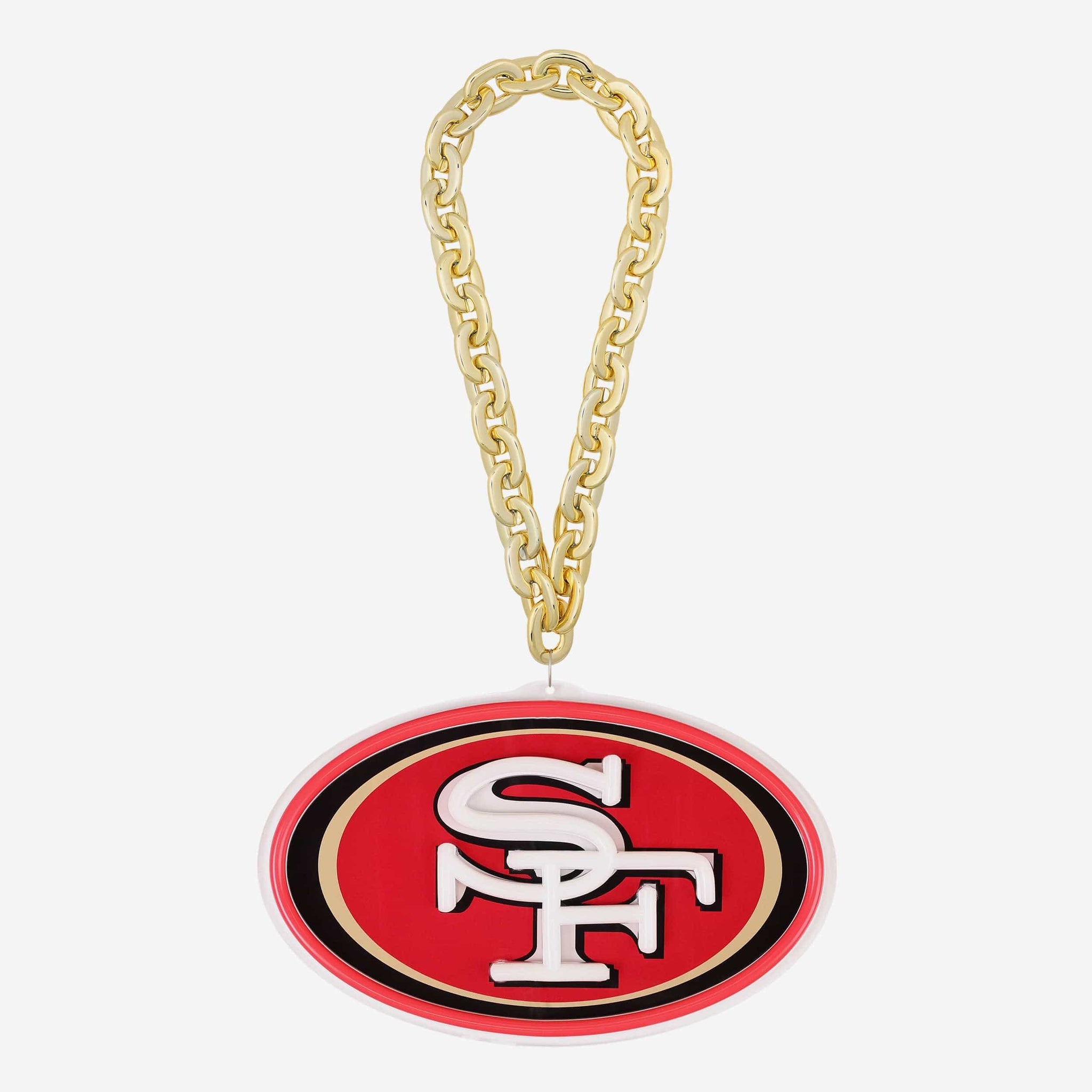 San Francisco 49ers Neon Light Up Big Logo Chain - Sports Collectibles, Sports Memorabilia, Sports Fan Shop, Sports Gifts