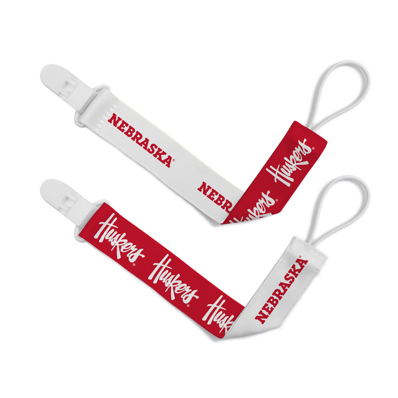 Nebraska Cornhuskers Pacifier Clips 2 Pack