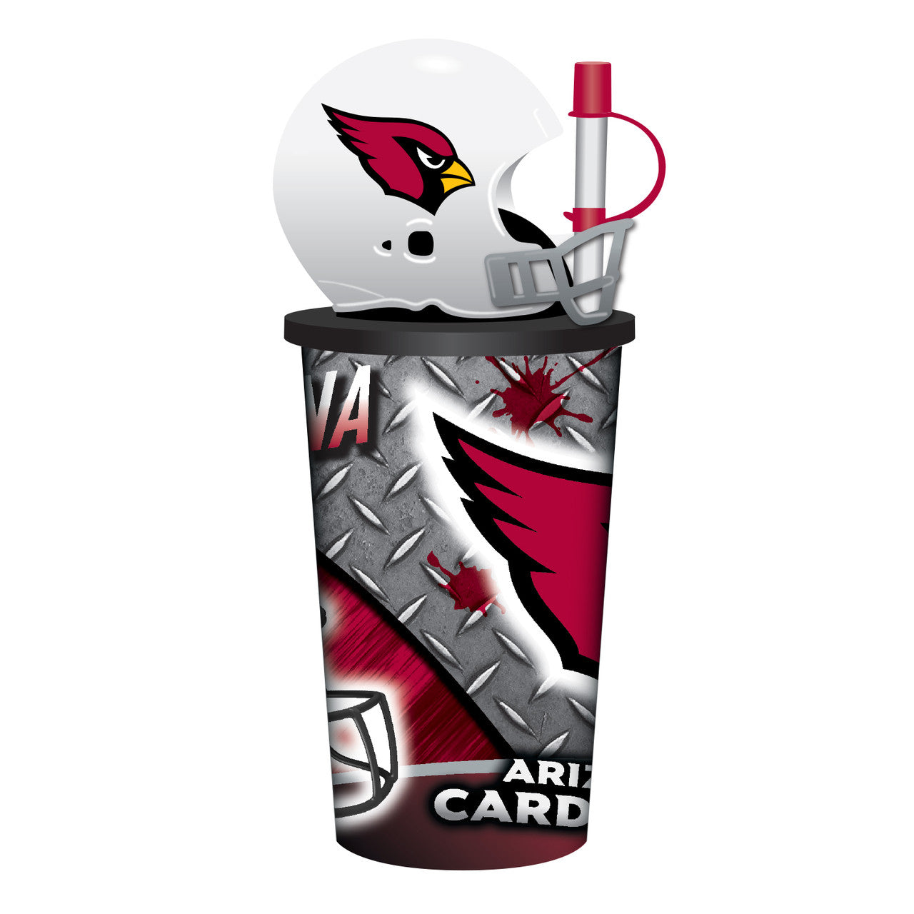 Arizona Cardinals Helmet Cup 32oz Plastic with Straw - Sports Collectibles, Sports Memorabilia, Sports Fan Shop, Sports Gifts