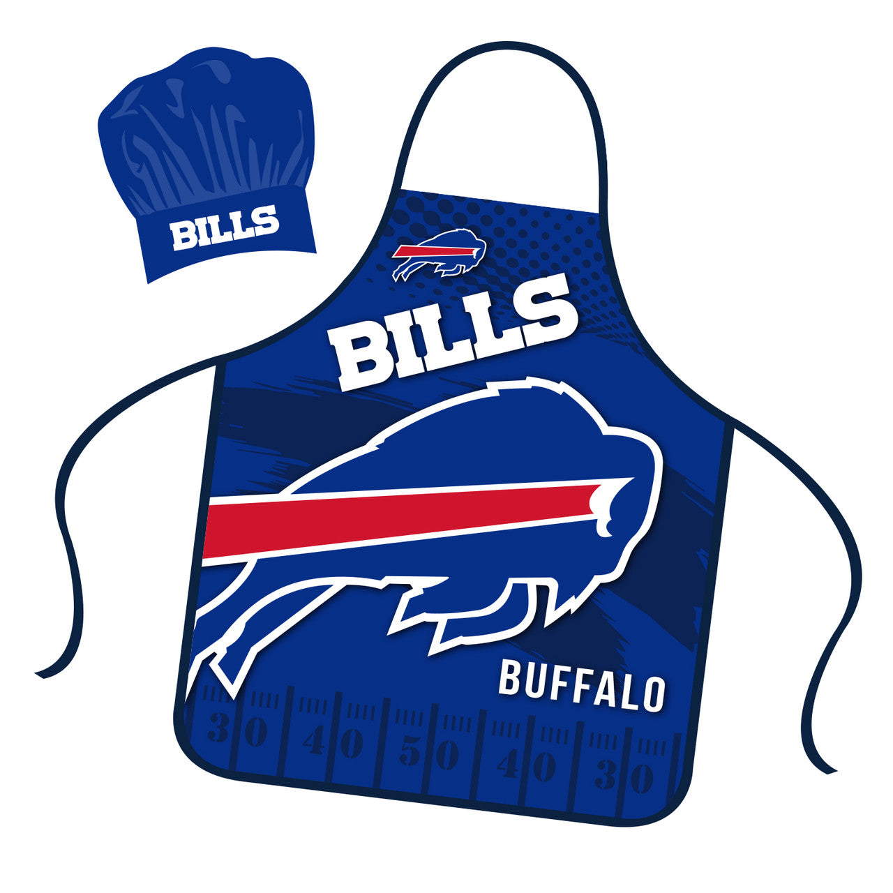 Buffalo Bills Chef Hat and Apron Set - Sports Collectibles, Sports Memorabilia, Sports Fan Shop, Sports Gifts