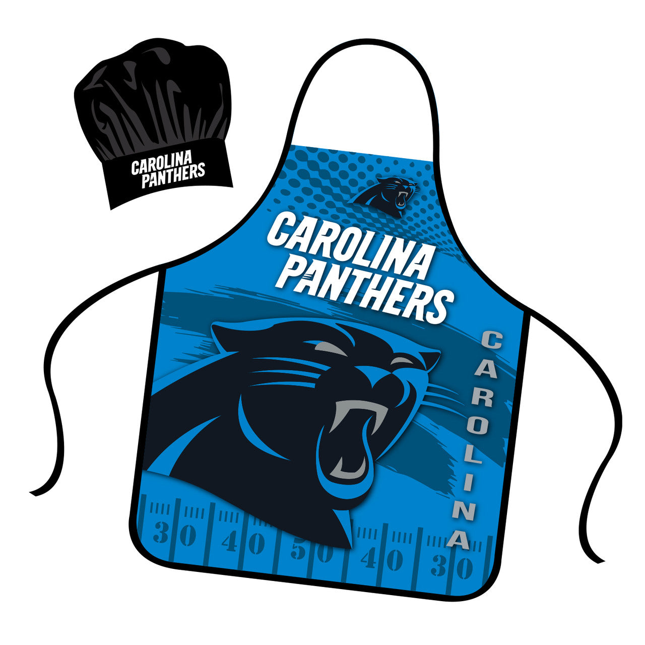 Carolina Panthers Chef Hat and Apron Set - Sports Collectibles, Sports Memorabilia, Sports Fan Shop, Sports Gifts