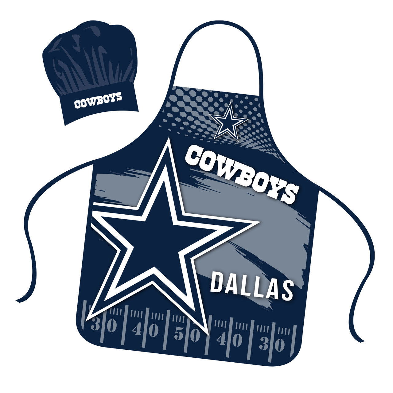 Dallas Cowboys Chef Hat and Apron Set - Sports Collectibles, Sports Memorabilia, Sports Fan Shop, Sports Gifts