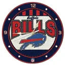 12in Art Glass Clock - Buffalo Bills - Sports Collectibles, Sports Memorabilia, Sports Fan Shop, Sports Gifts