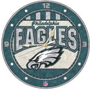 12 Inch Art Glass Clock | Philadelphia Eagles - Sports Gifts, Sports Memorabilia, Sports Collectibles, Fan Shop