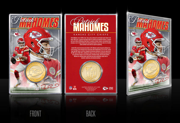 Patrick Mahomes Kansas City Chiefs Bronze Coin Card | Sports Gifts ...