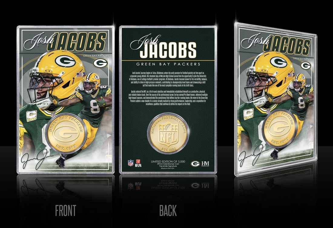 Josh Jacobs Green Bay Packers Bronze Coin Card