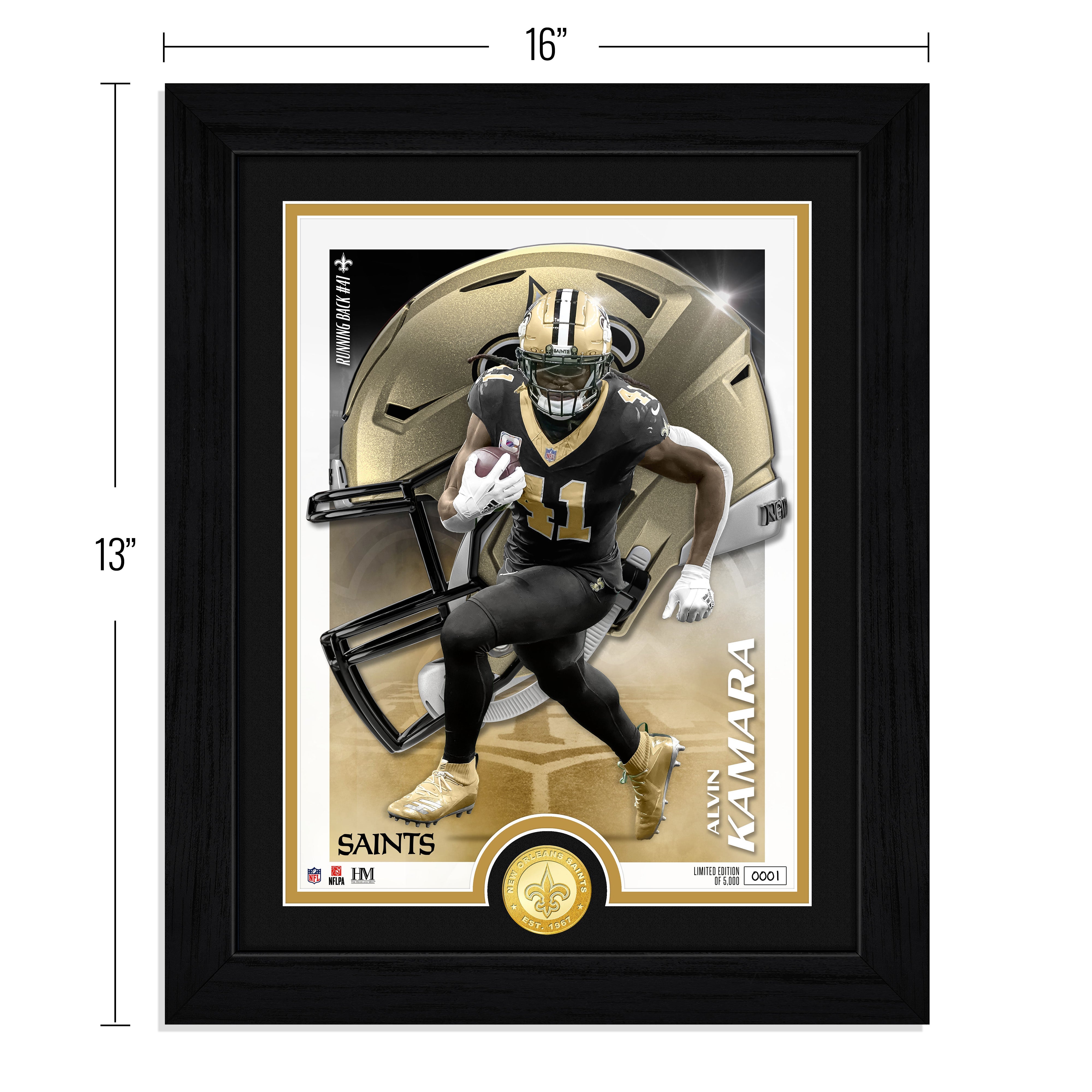 Alvin Kamara Challenger Bronze Coin Photo Mint - Sports Gifts, Sports Memorabilia, Sports Collectibles, Fan Shop