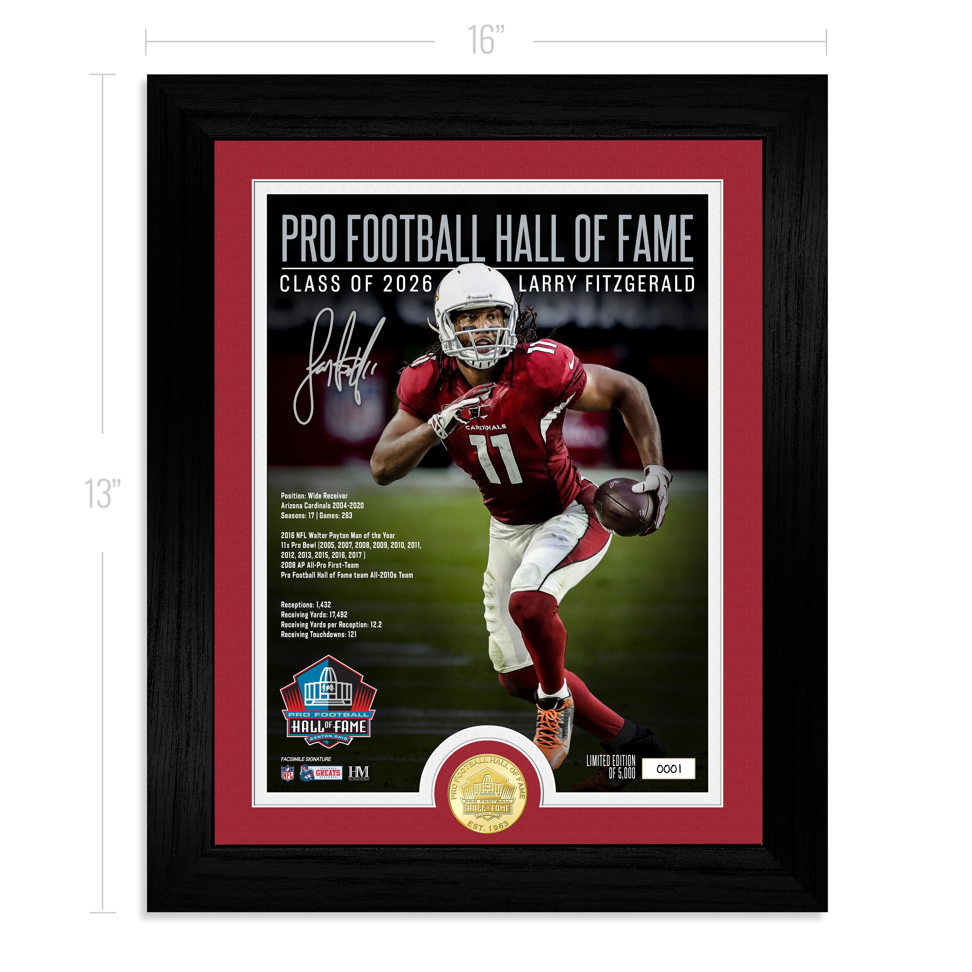 Larry Fitzgerald 2026 NFL Hall of Fame Induction Bronze Coin Photo Mint - Sports Gifts, Sports Memorabilia, Sports Collectibles, Fan Shop