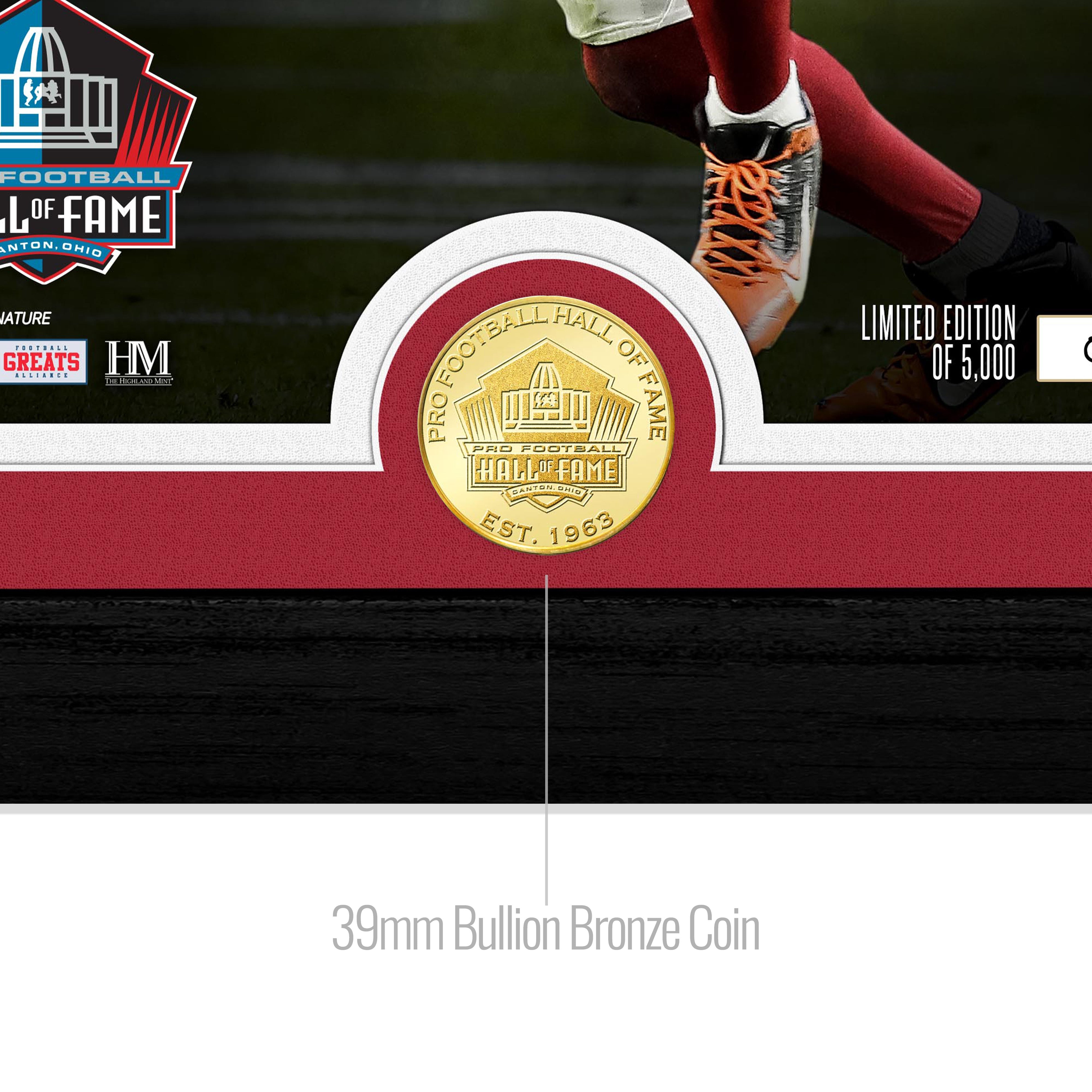 Larry Fitzgerald 2026 NFL Hall of Fame Induction Bronze Coin Photo Mint - Sports Gifts, Sports Memorabilia, Sports Collectibles, Fan Shop