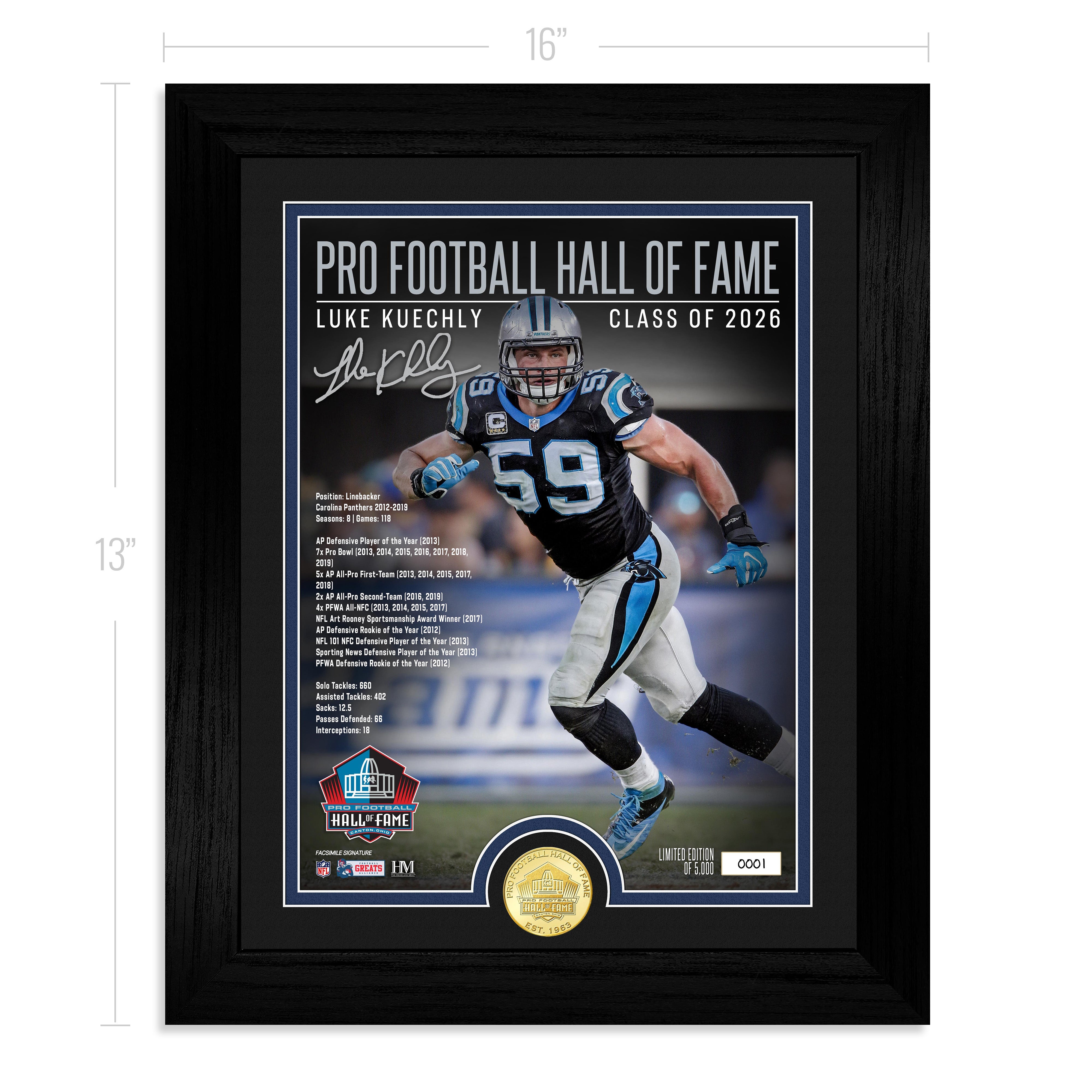 Luke Kuechly 2026 NFL Hall of Fame Induction Bronze Coin Photo Mint - Sports Gifts, Sports Memorabilia, Sports Collectibles, Fan Shop