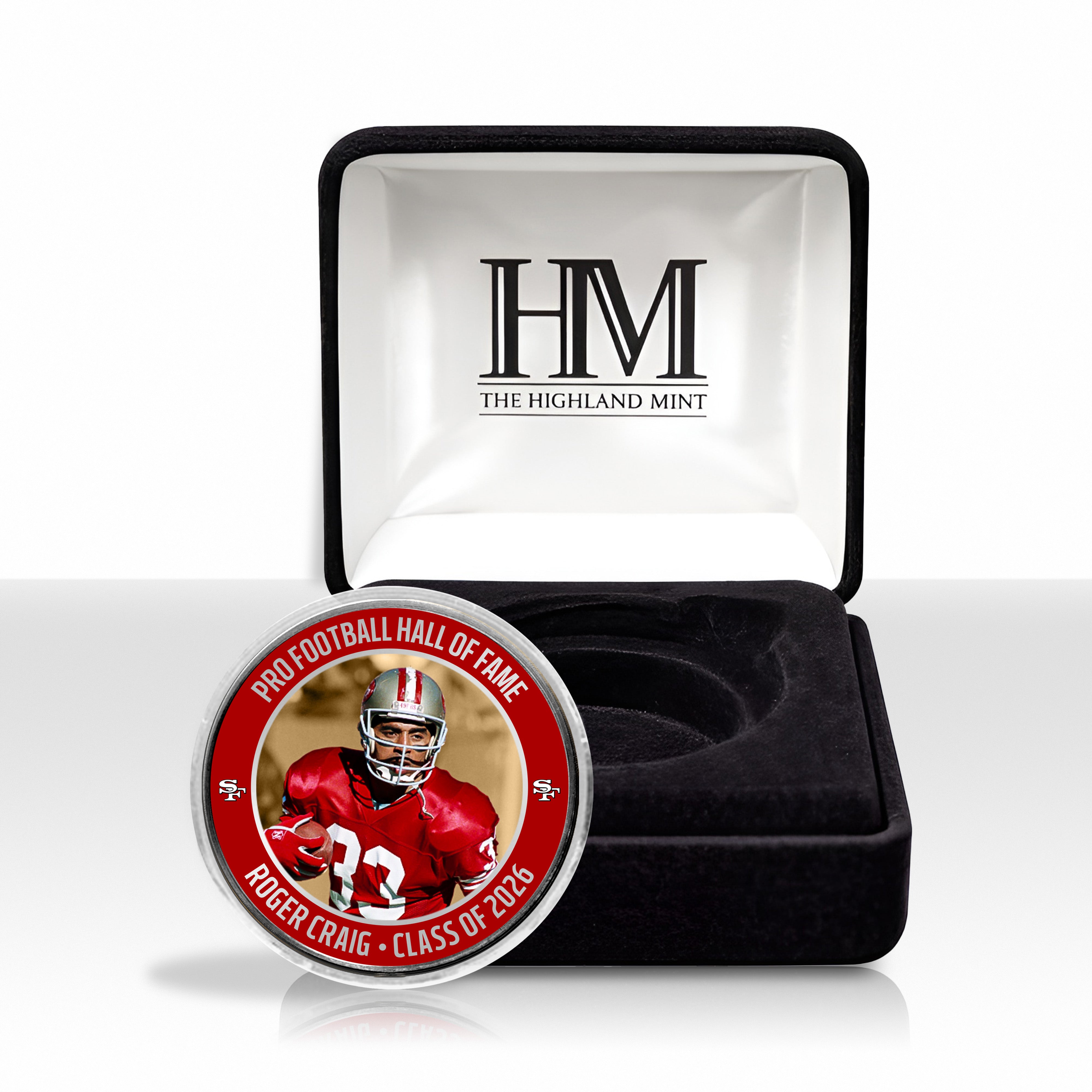 Roger Craig 2026 NFL Hall of Fame Induction Silver Plated Coin - Sports Gifts, Sports Memorabilia, Sports Collectibles, Fan Shop