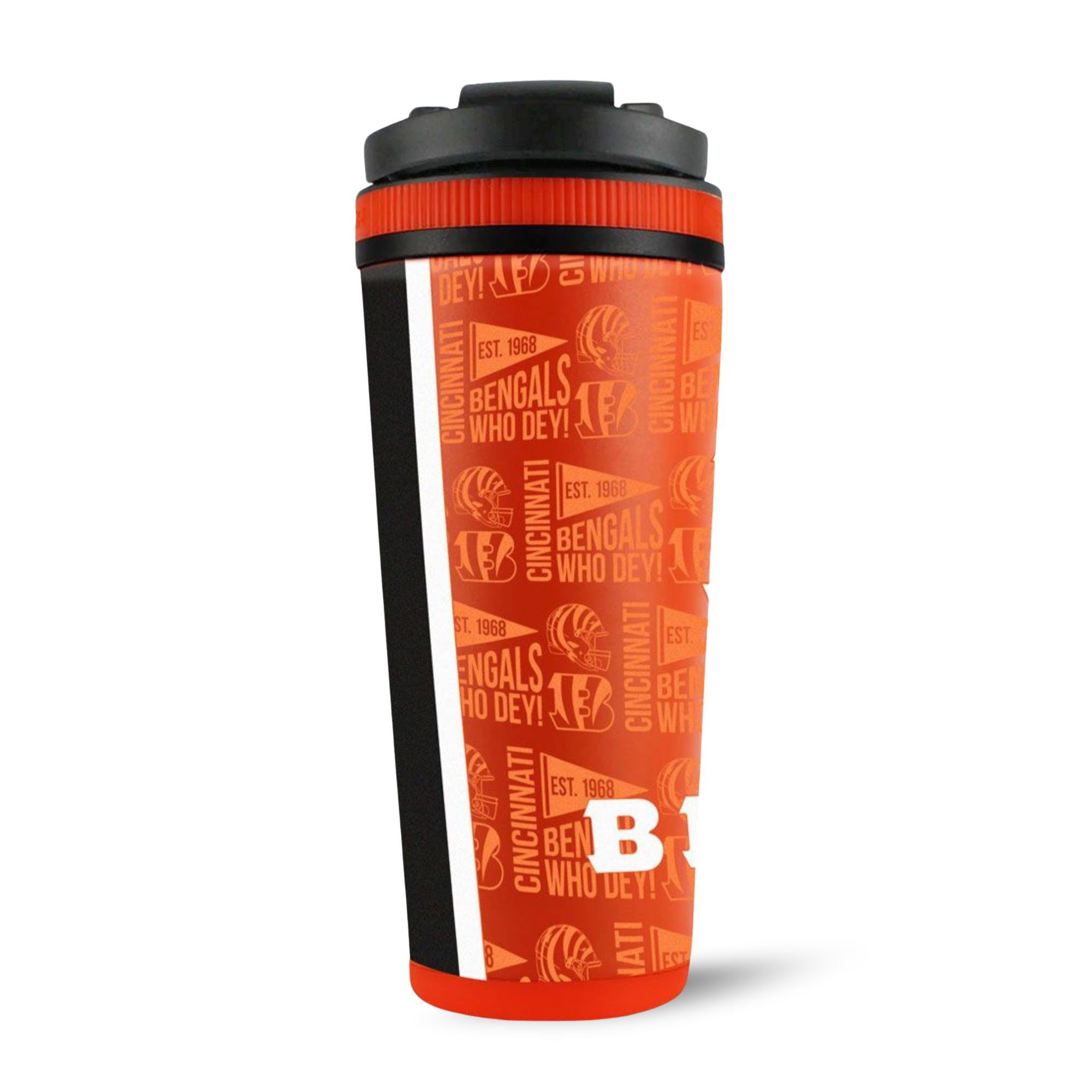 Officially Licensed Cincinnati Bengals 26oz Ice Shaker - Sports Gifts, Sports Memorabilia, Sports Collectibles, Fan Shop