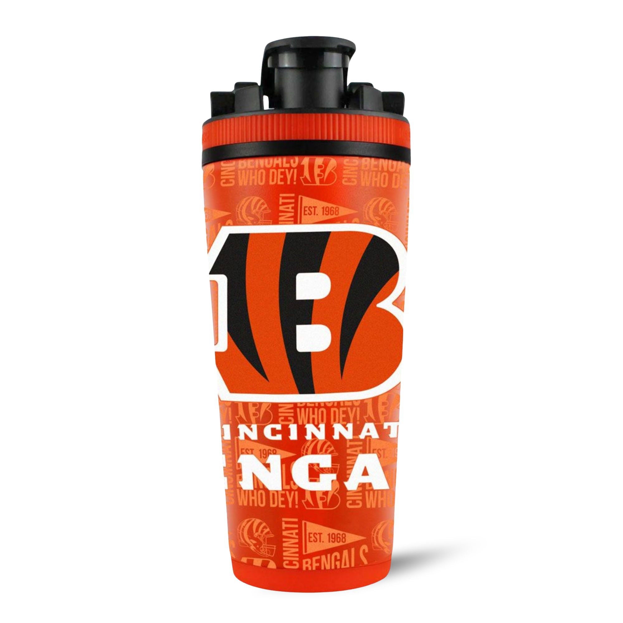 Officially Licensed Cincinnati Bengals 26oz Ice Shaker - Sports Gifts, Sports Memorabilia, Sports Collectibles, Fan Shop