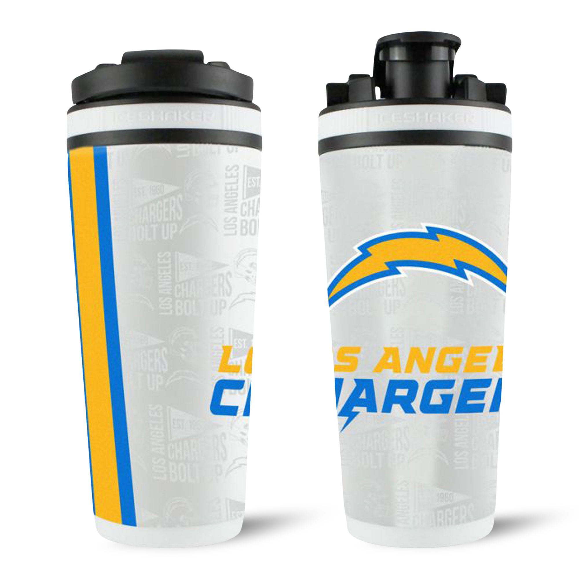 Officially Licensed Los Angeles Chargers 26oz Ice Shaker - Sports Gifts, Sports Memorabilia, Sports Collectibles, Fan Shop